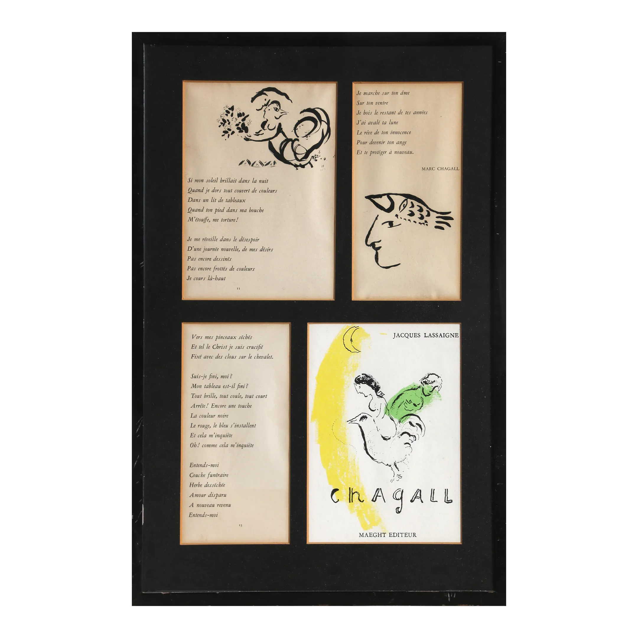 Le Coq au Croissant, Marc Chagall Lithograph