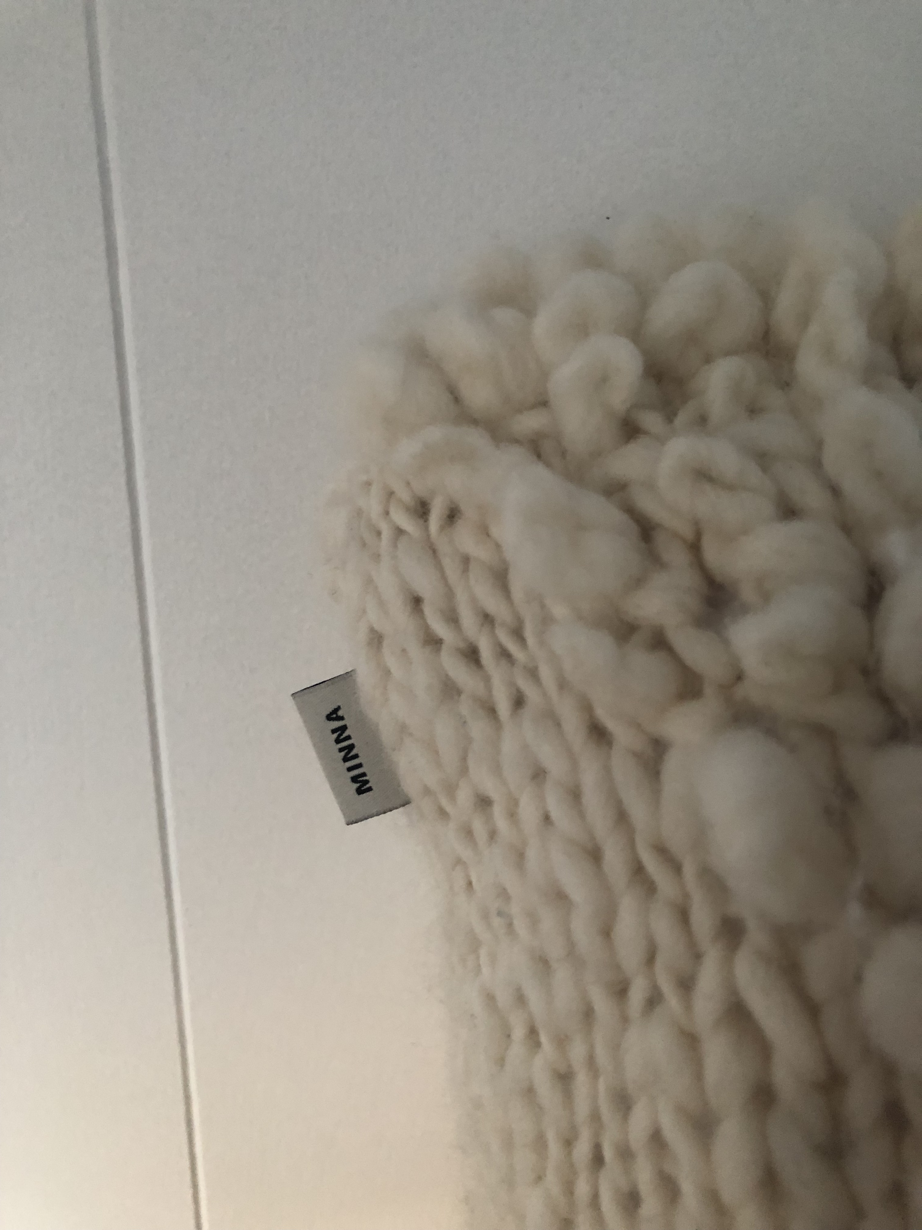 Minna Moon Shag Pillow | Chairish