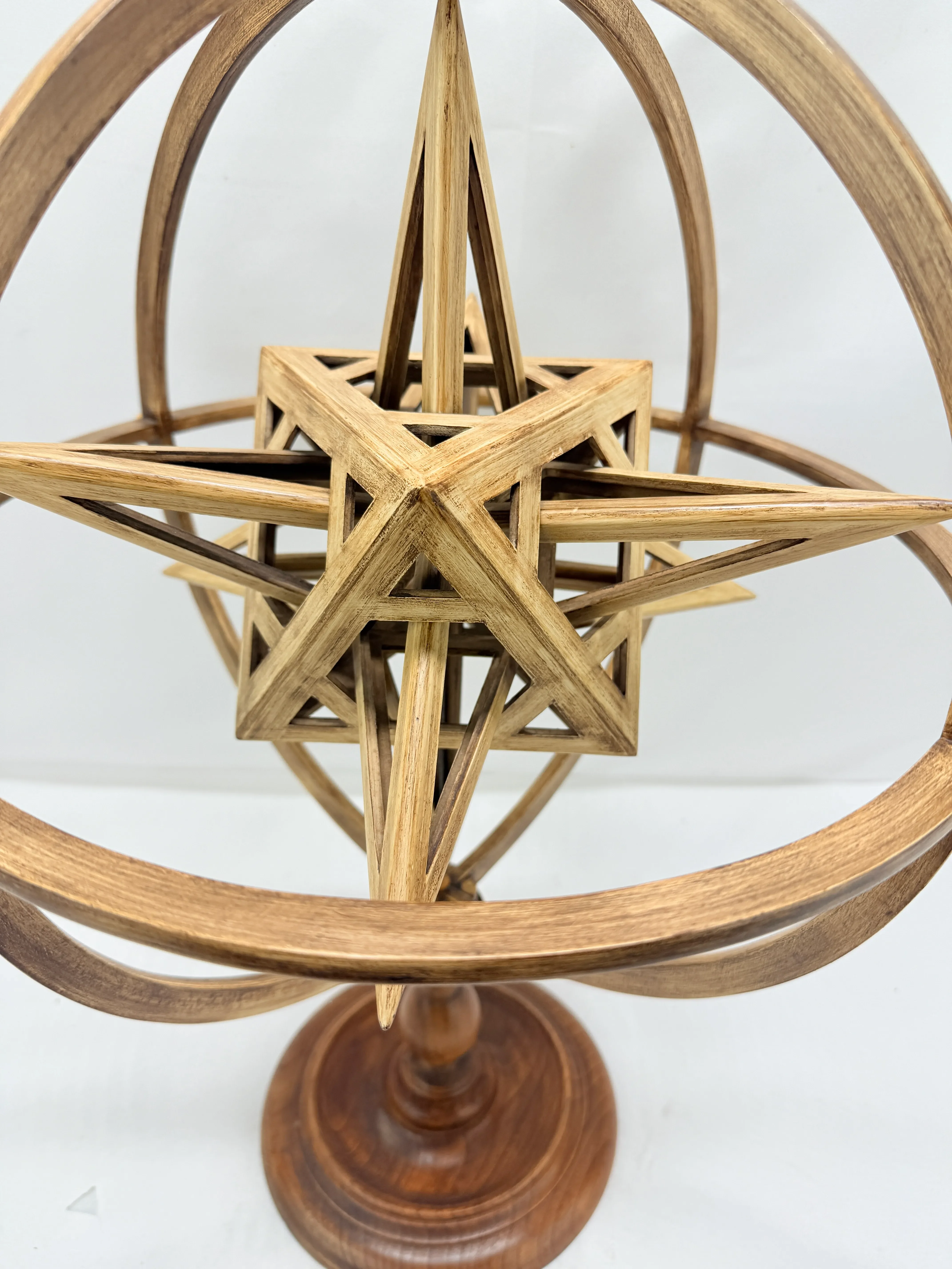 Jean-Marie Malzieu (B. 1948), Rotating Armillary Sphere Sculpture