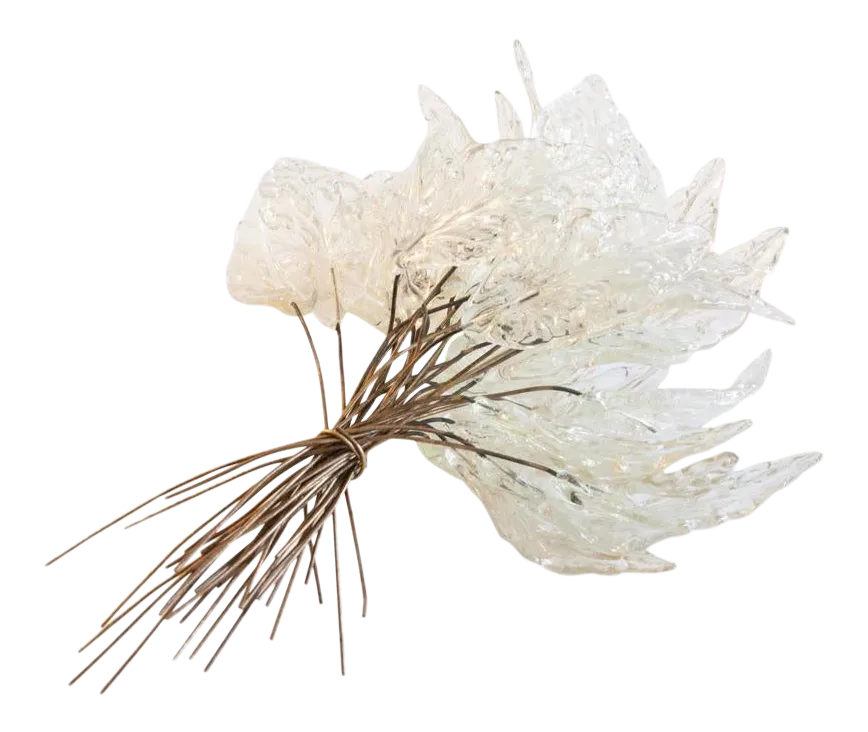 Mid 20th Century Bunch of Murano Glass Leaves Chairish