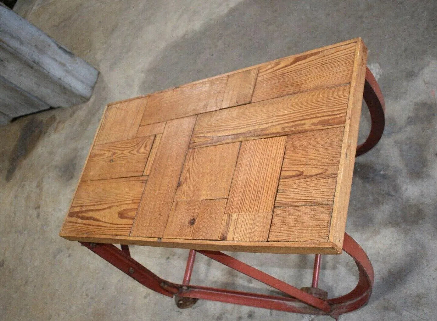 Industrial Wood & Metal Table/Cart