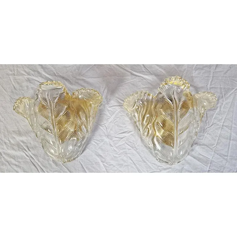 Murano Glass Wall Lights, 1950s, Set of 2