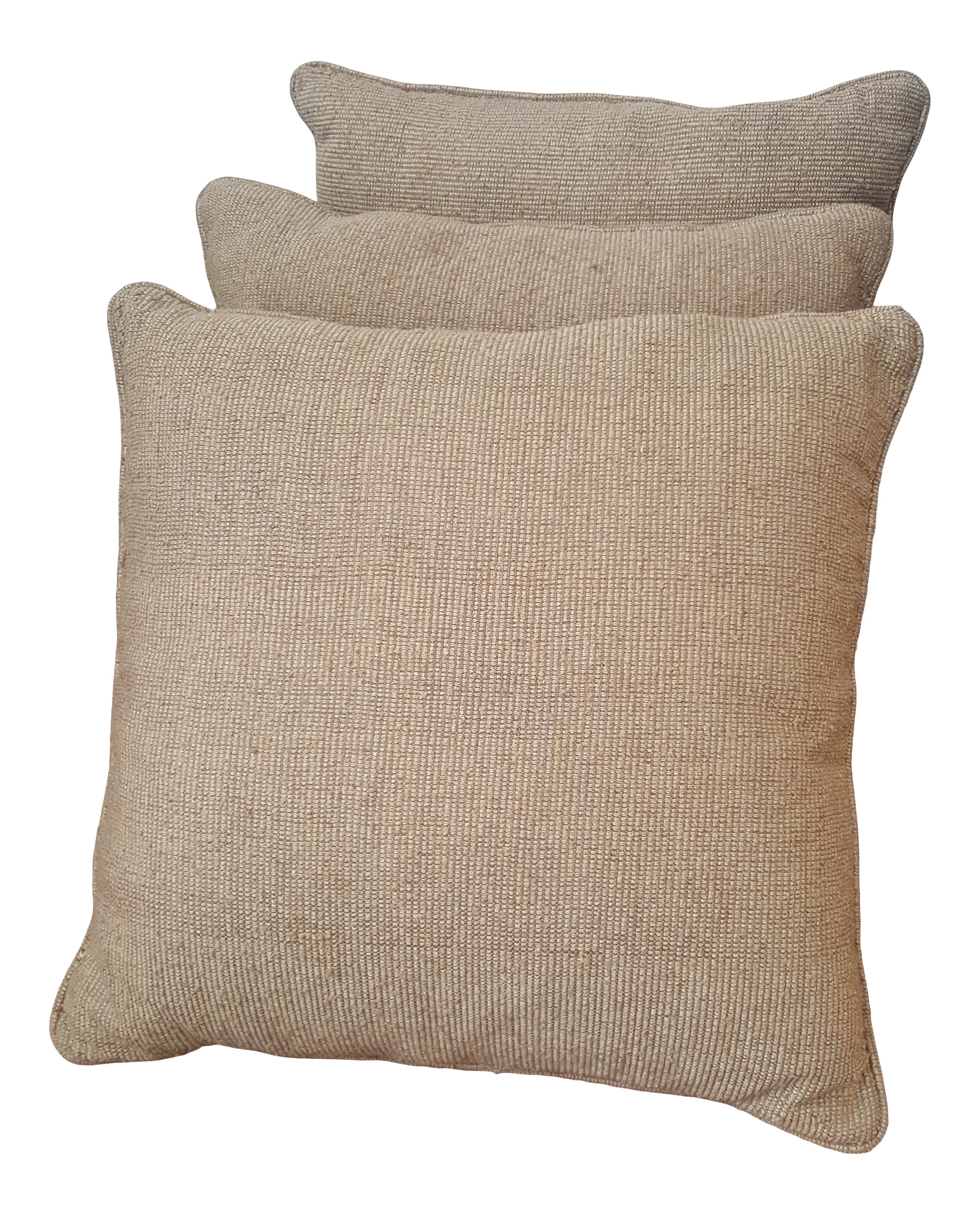 Contemporary Taupe Matching Throw Pillows Set Of 3 Chairish