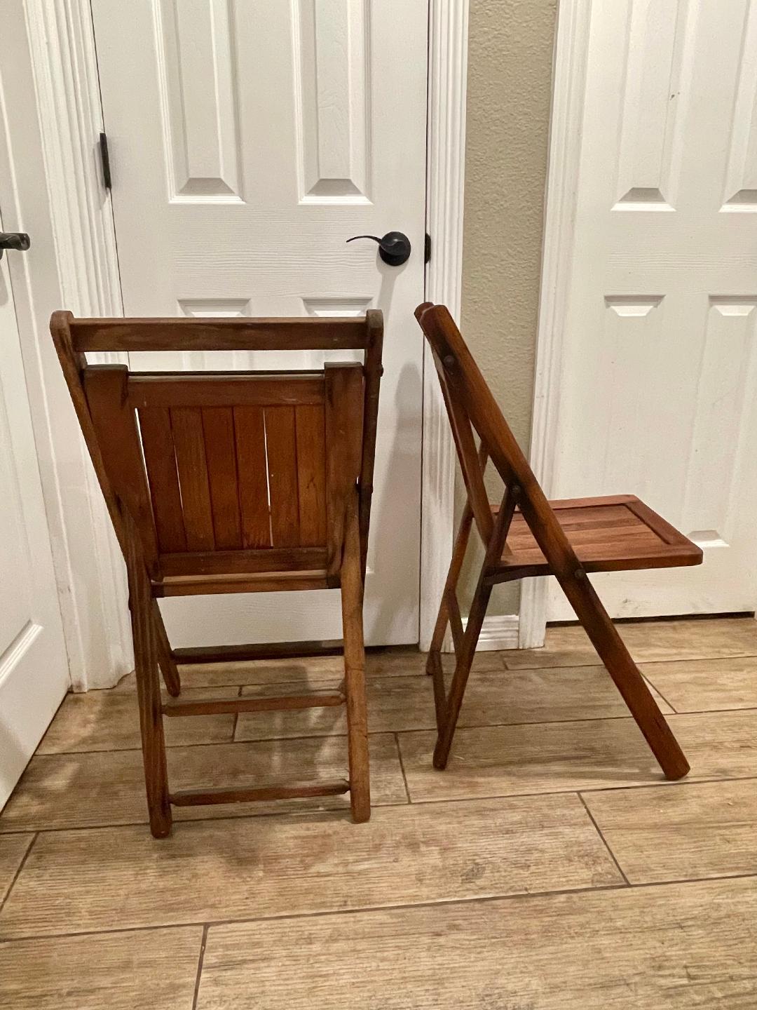 Oak folding 2025 chairs