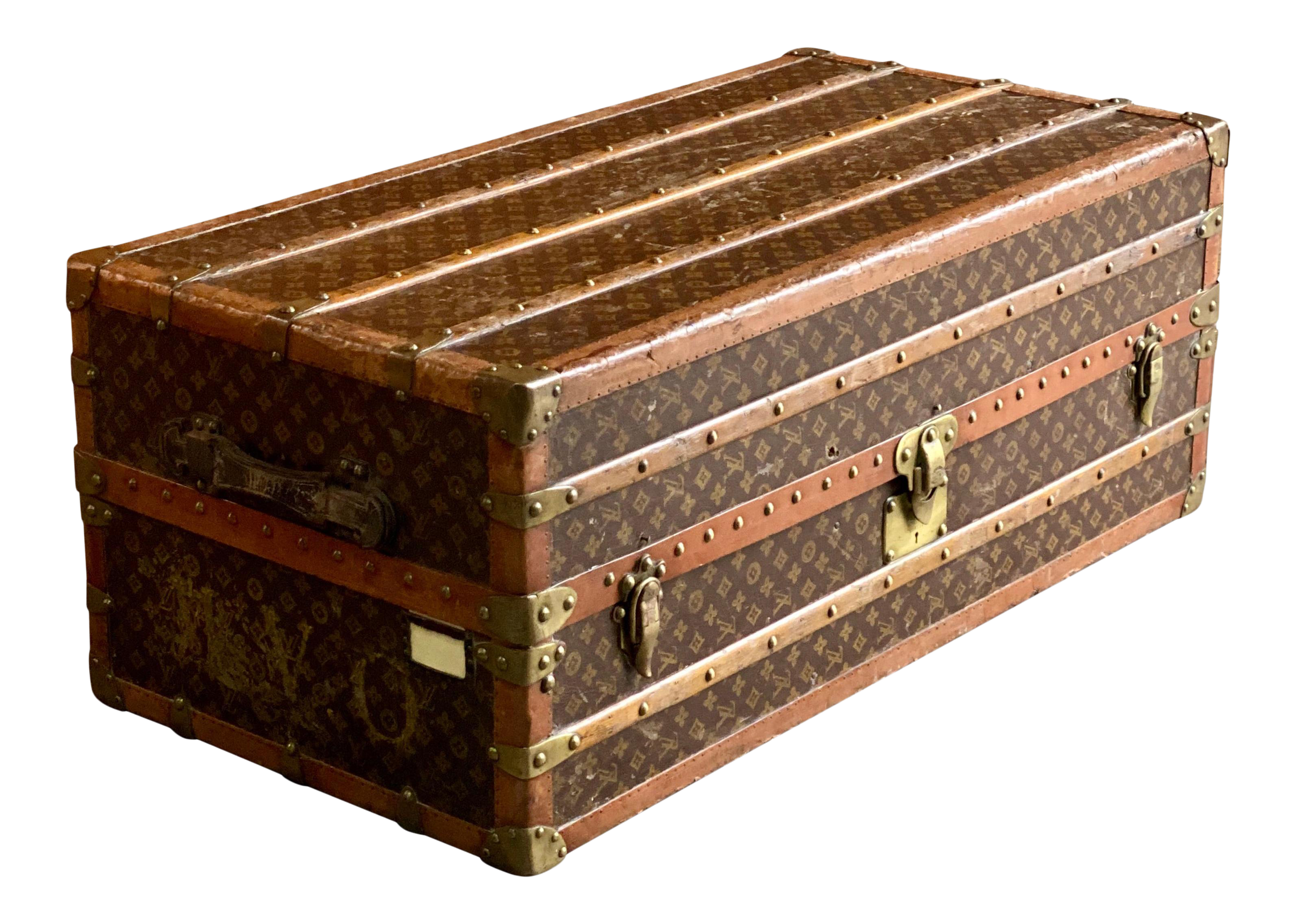 Louis Vuitton Steamer Trunk Wardrobe Trunk Chest France, circa 1920