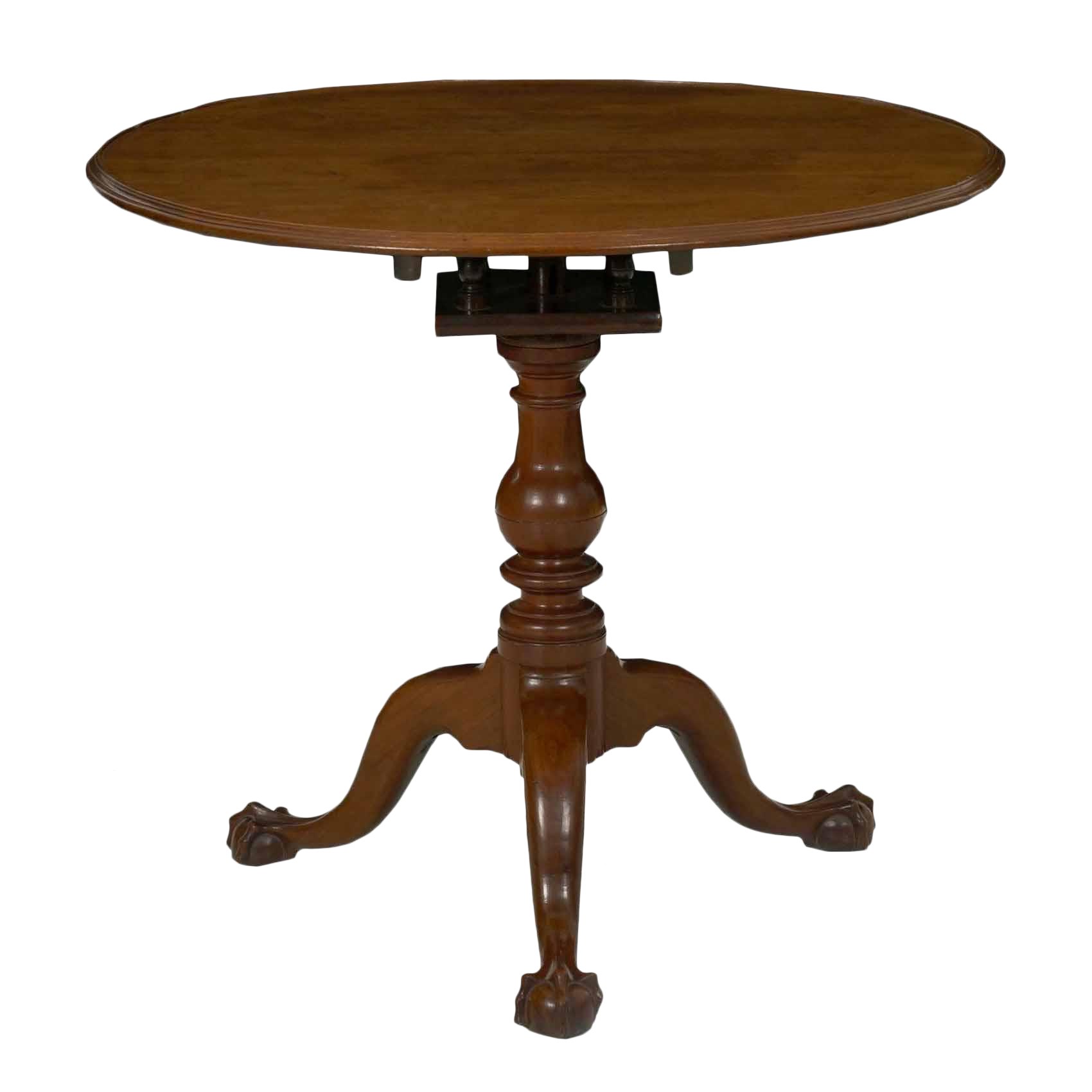 18th Century American Queen Anne Antique Tilt Top Tea Table