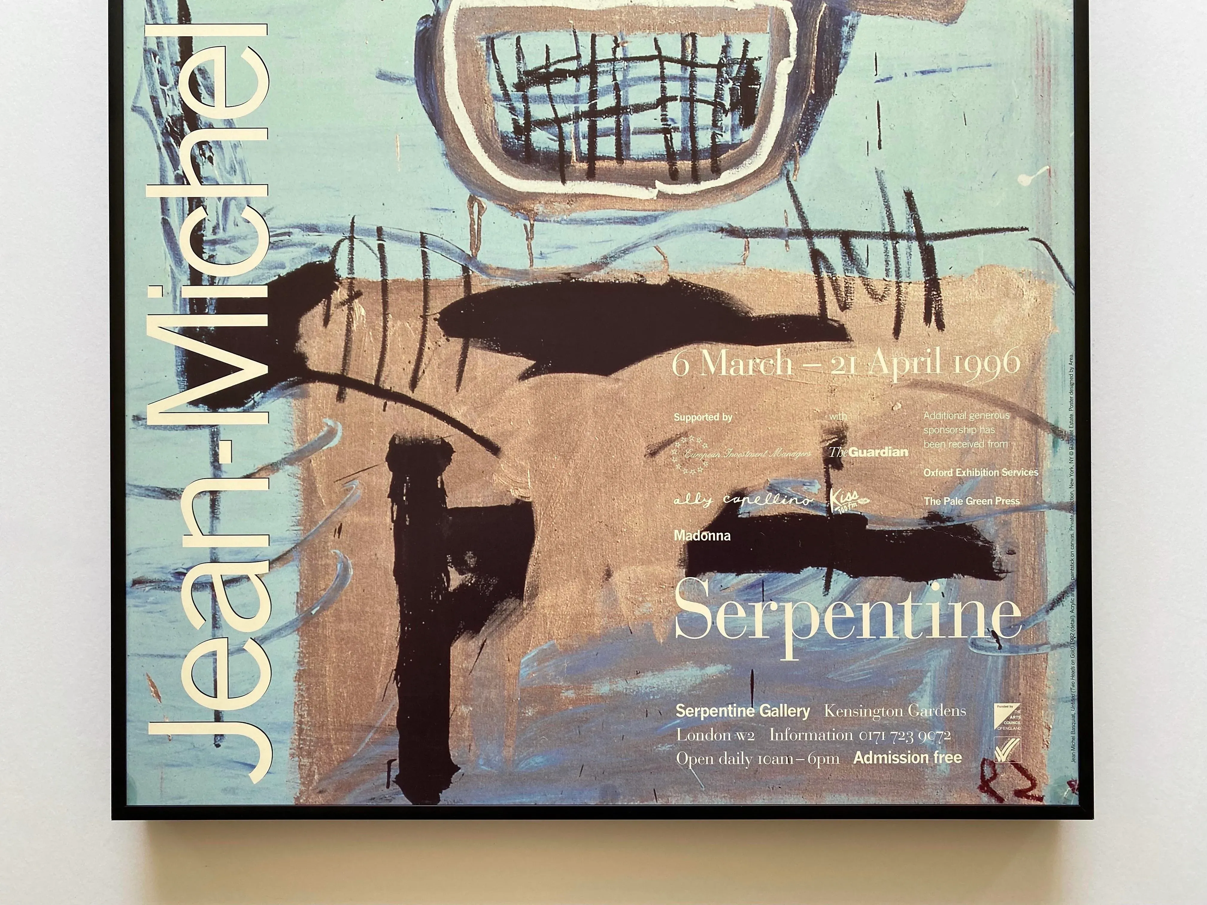 【希少】サイン入 Leon van Boxel 絵画 x+i amsterdam Jean Michel Basquiat Vintage 1996 Lithograph Print Framed Neo