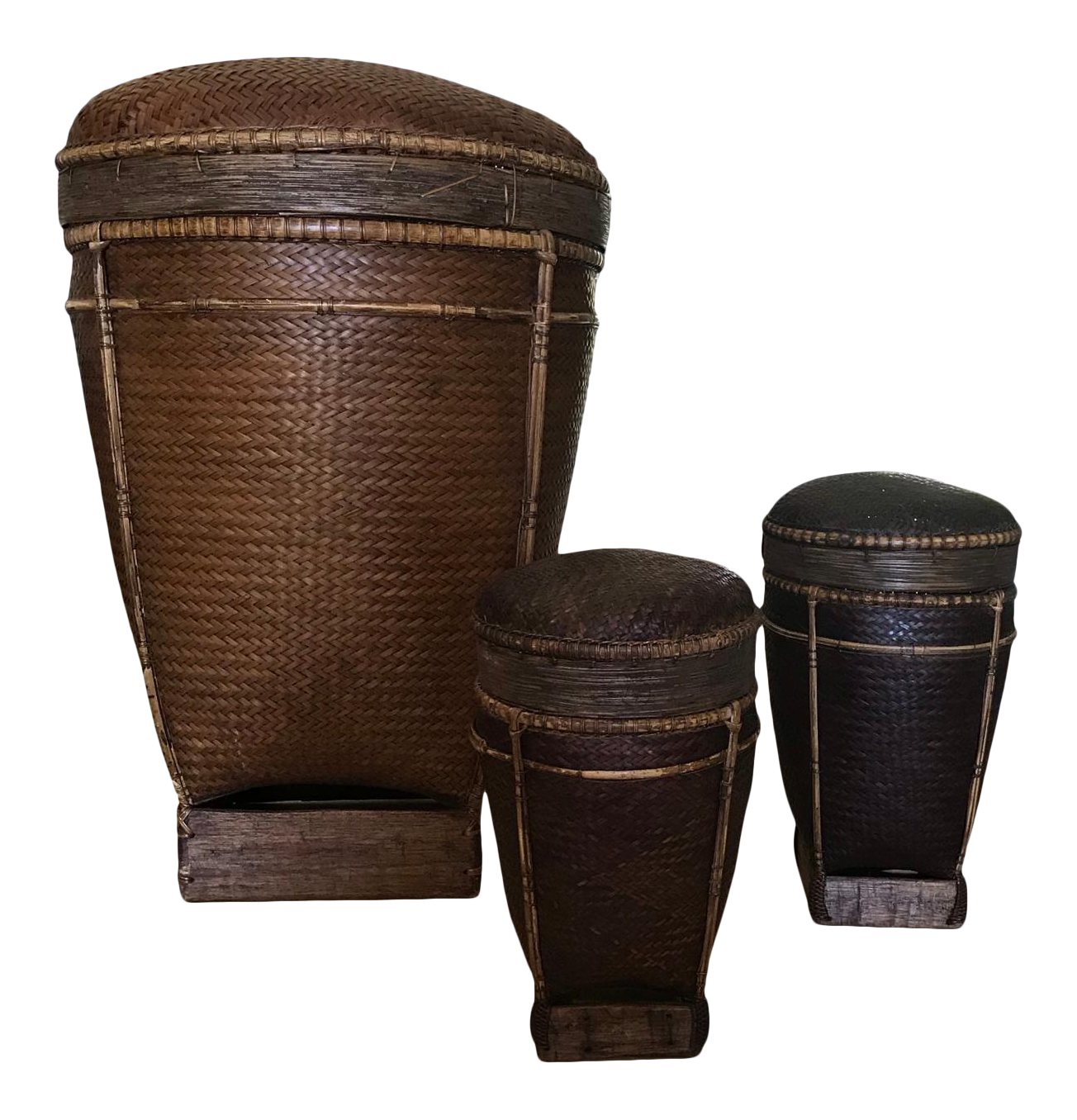 Vintage Phillipine Handwoven Tingkop Baskets, Set of 3 Chairish