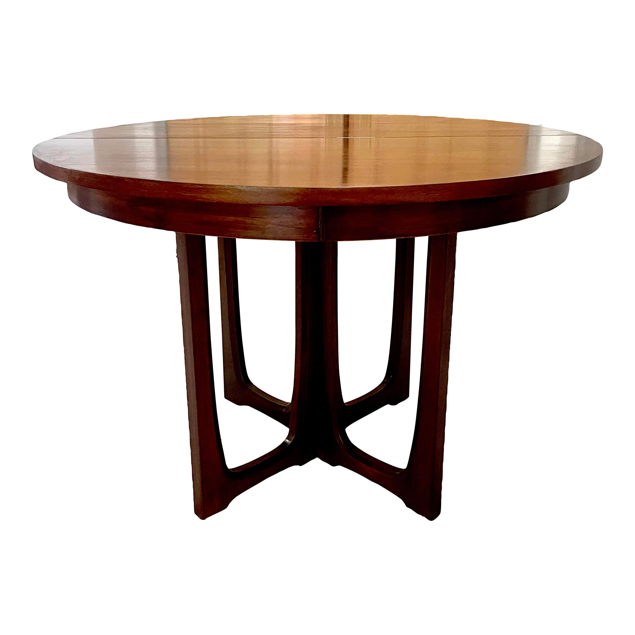Brasilia by Broyhill Premier Pedestal Base Dining Table Restored With Two Inserts