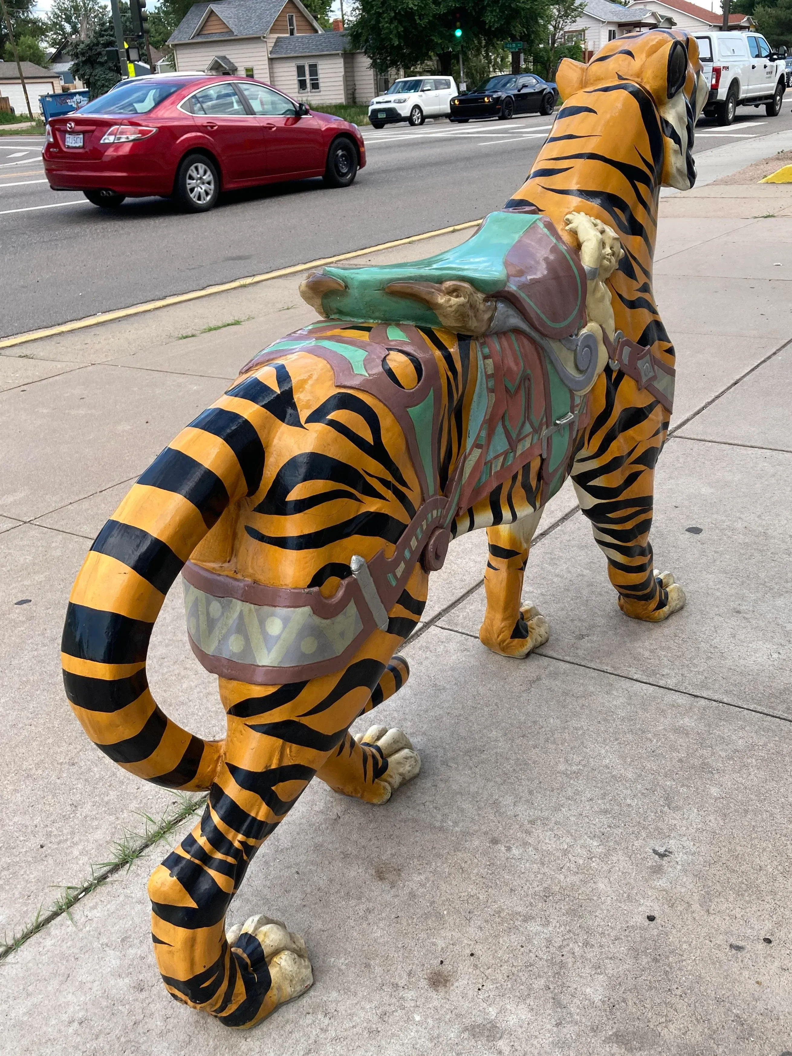 CHRISTOFLE　クリストフル　リュミエールダルジャン　虎　M　R7881 Large Scale d.c. Muller for Dentzel Company Reproduction Carousel