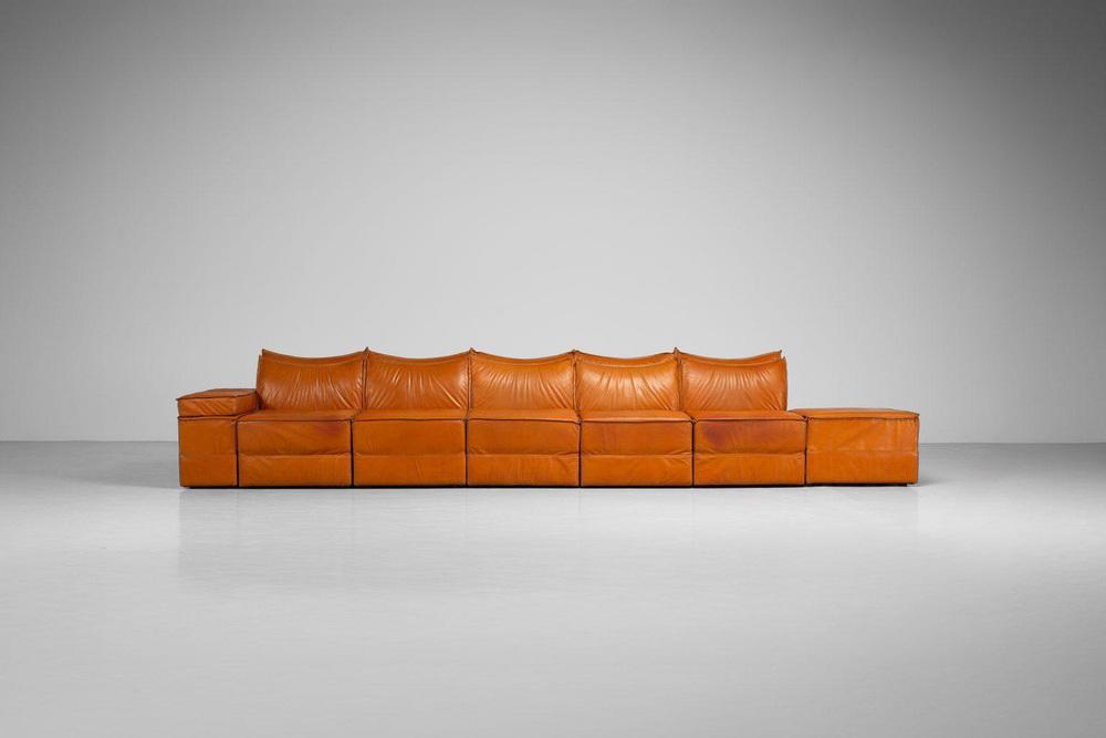 Sofa by Alberto Colombi and Gian Paolo Guzzetti Bonzo, 1975, Set of 7