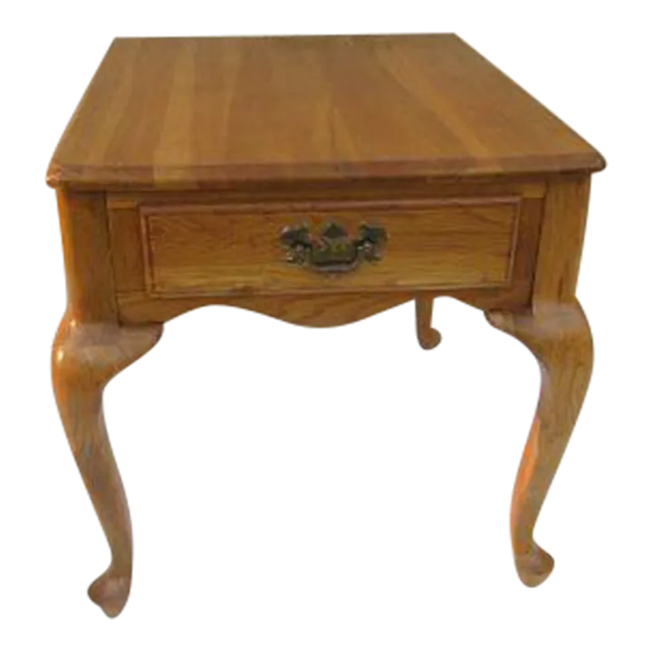 1970s Solid Wood Table French Style Side Table with One Drawer Chairish