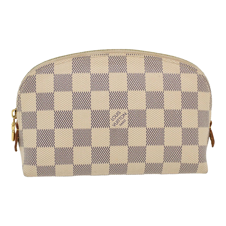 Louis Vuitton Damier Azur Pochette Cosmetic Pm Pouch N60024 Lv