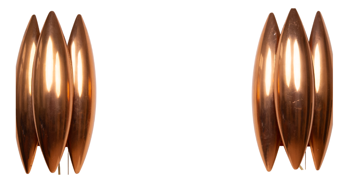 Danish Kastor Sconces by Jo Hammerborg for Fog & Morup, 1960s, Set of 2