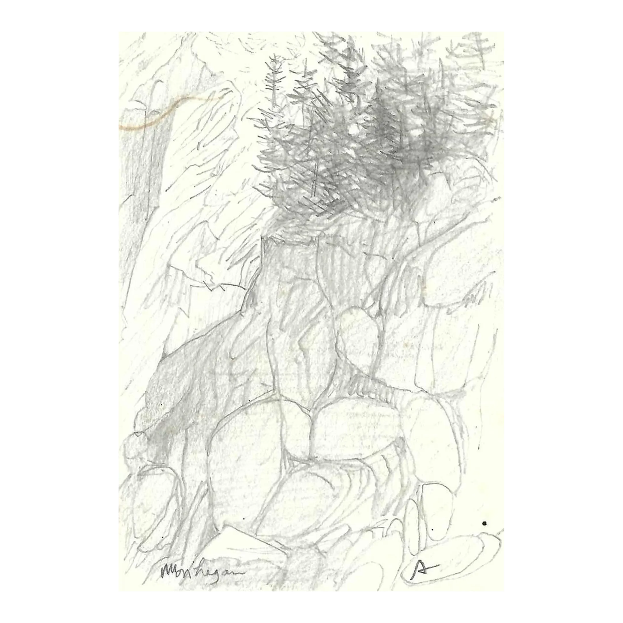 1997 Robert Angeloch Mohegan Maine Drawing