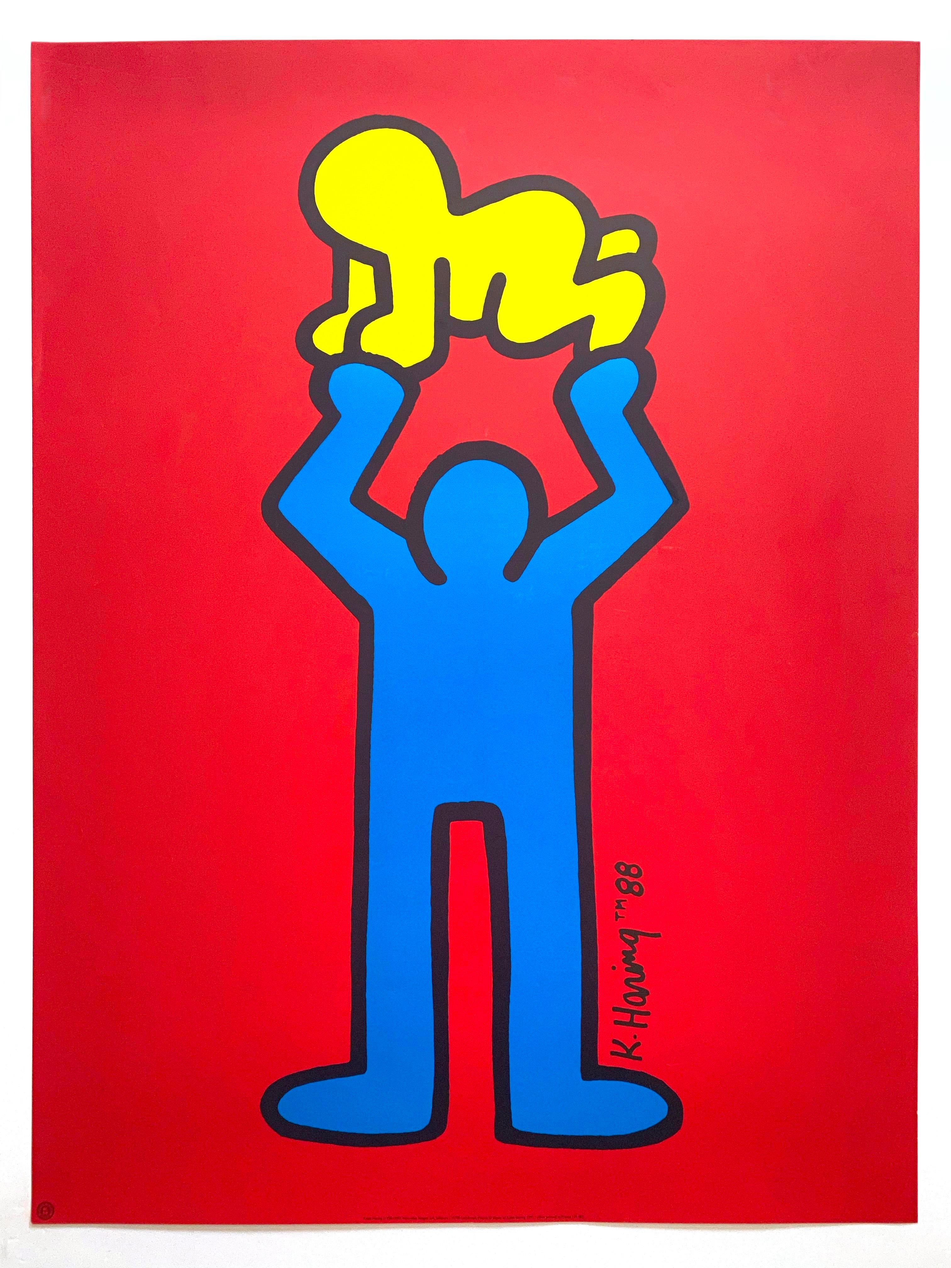 額装済/Radiant Baby/キース ヘリング/アートポスター Keith Haring Estate Vintage 1991 Pop Art Lithograph Print