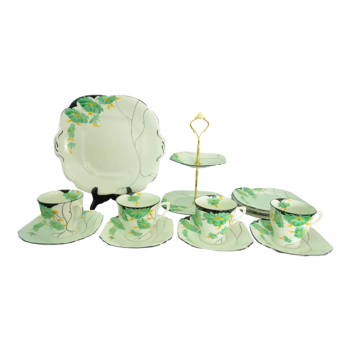 1930s English Tea / Coffee Service for Four, 14 Pieces Chairish