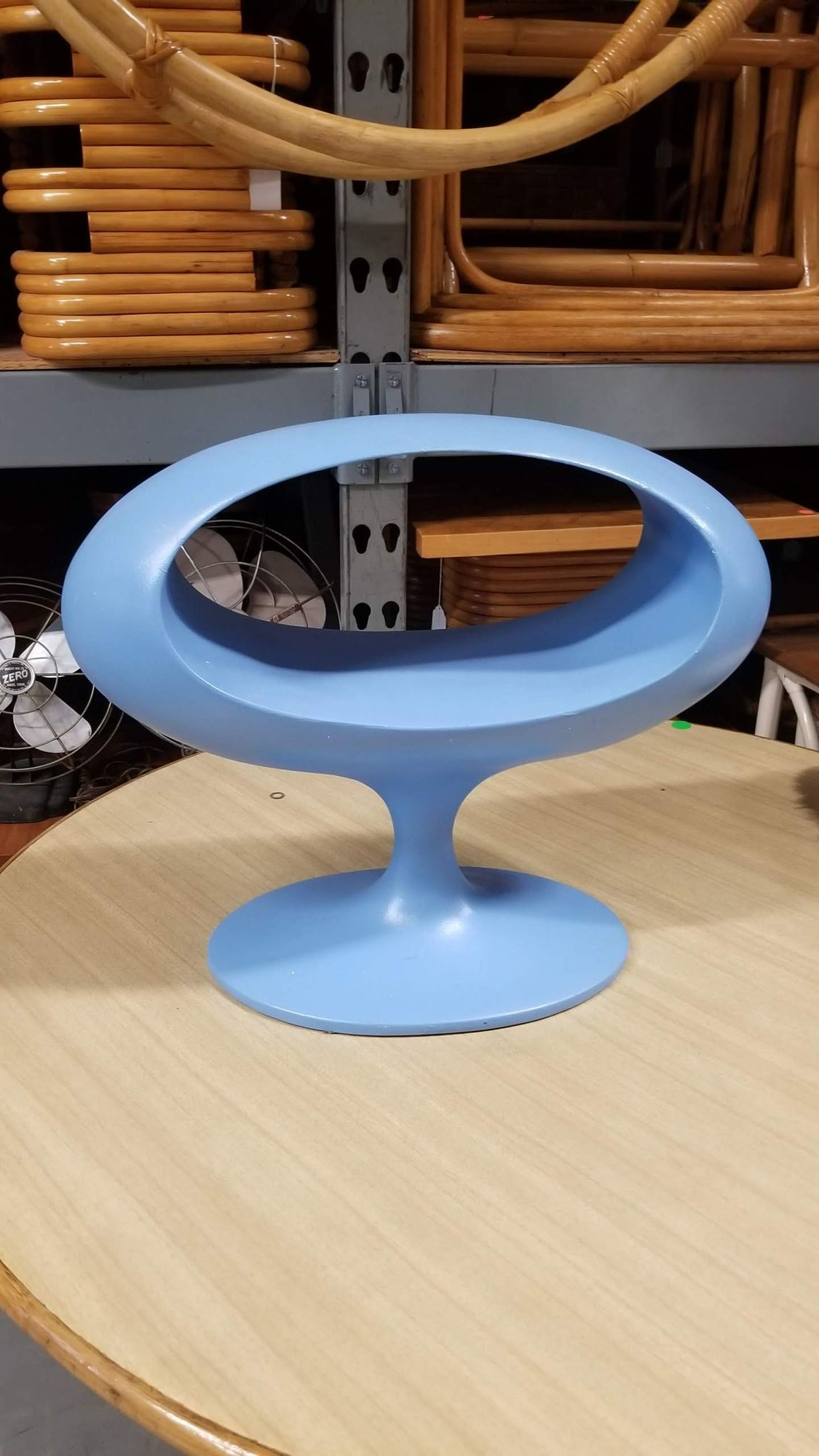 Y2k Space Age Mod Side Pedestal Table by William Emmerson | Chairish