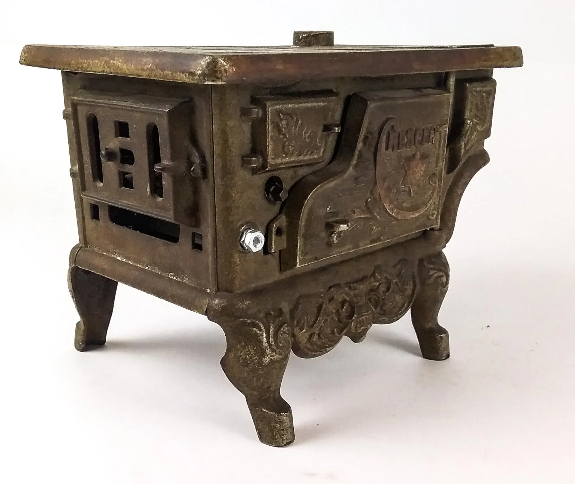 Miniature Crescent Cast Iron Stove Replica | Chairish