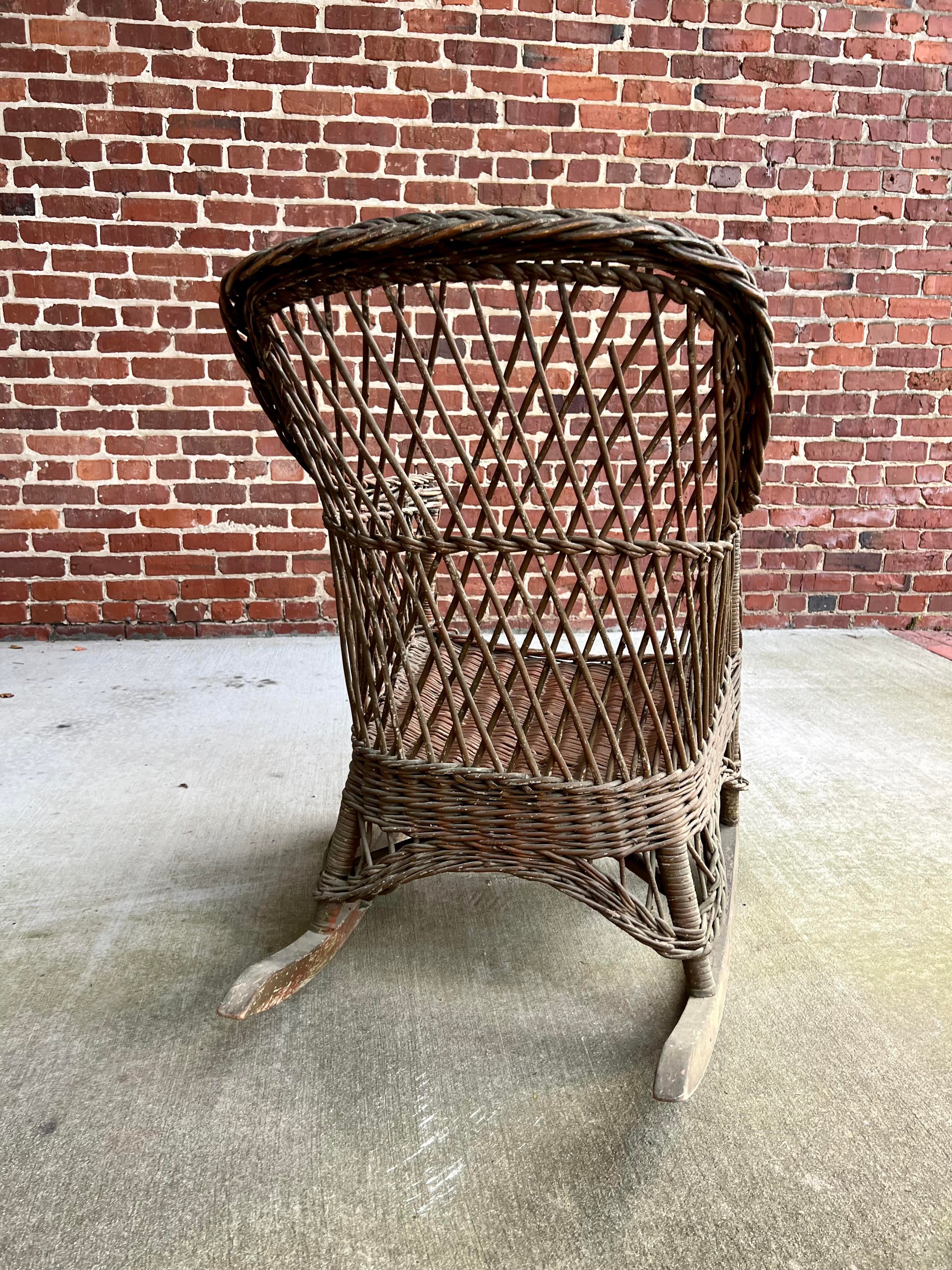 Antique wicker chair with springs new arrivals