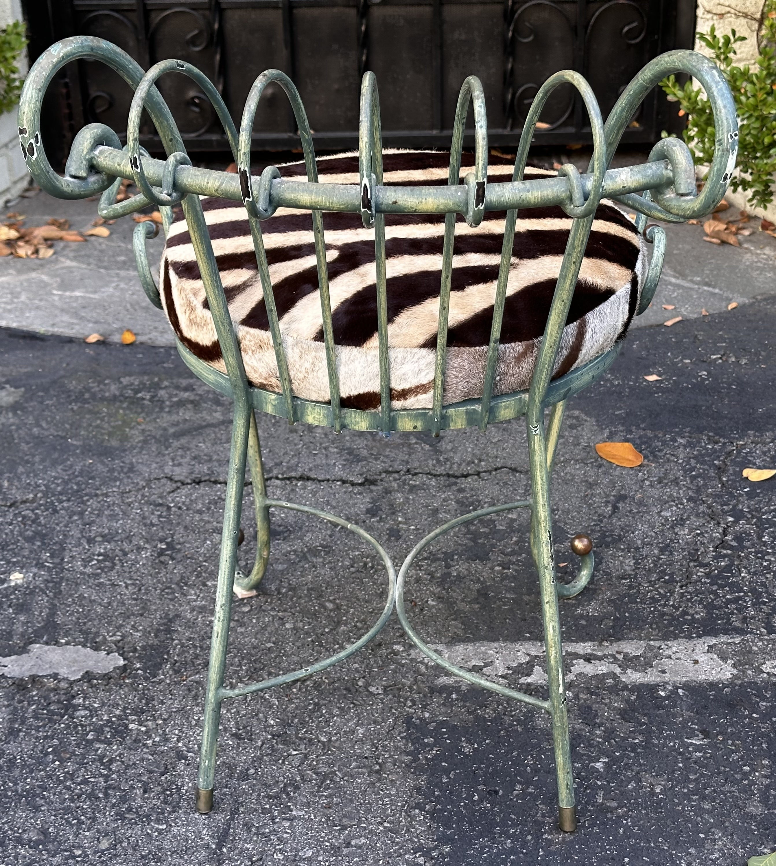 Iron garden stool sale