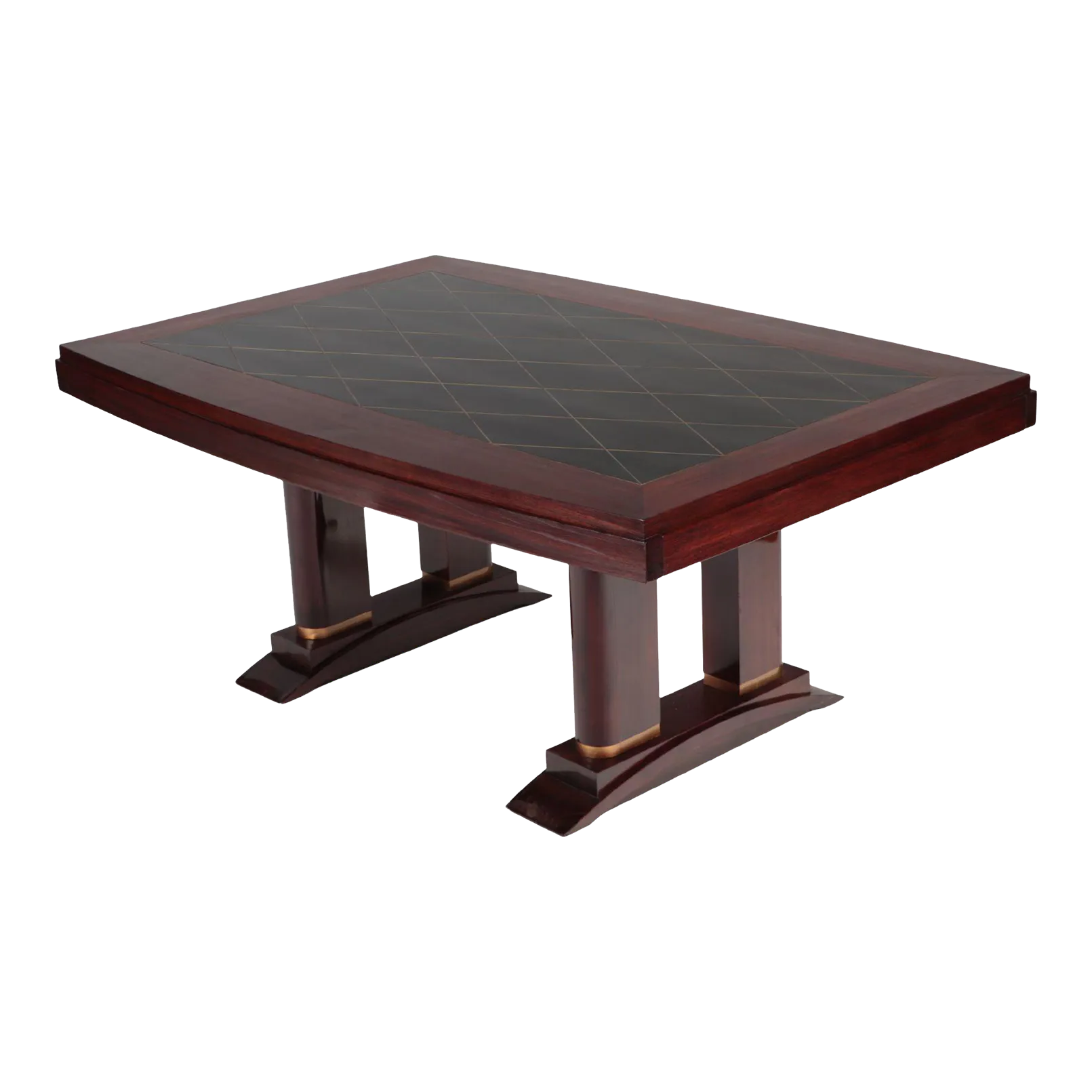 A French Mahogany Art Deco Dining Table by Robert Desnos for Editions