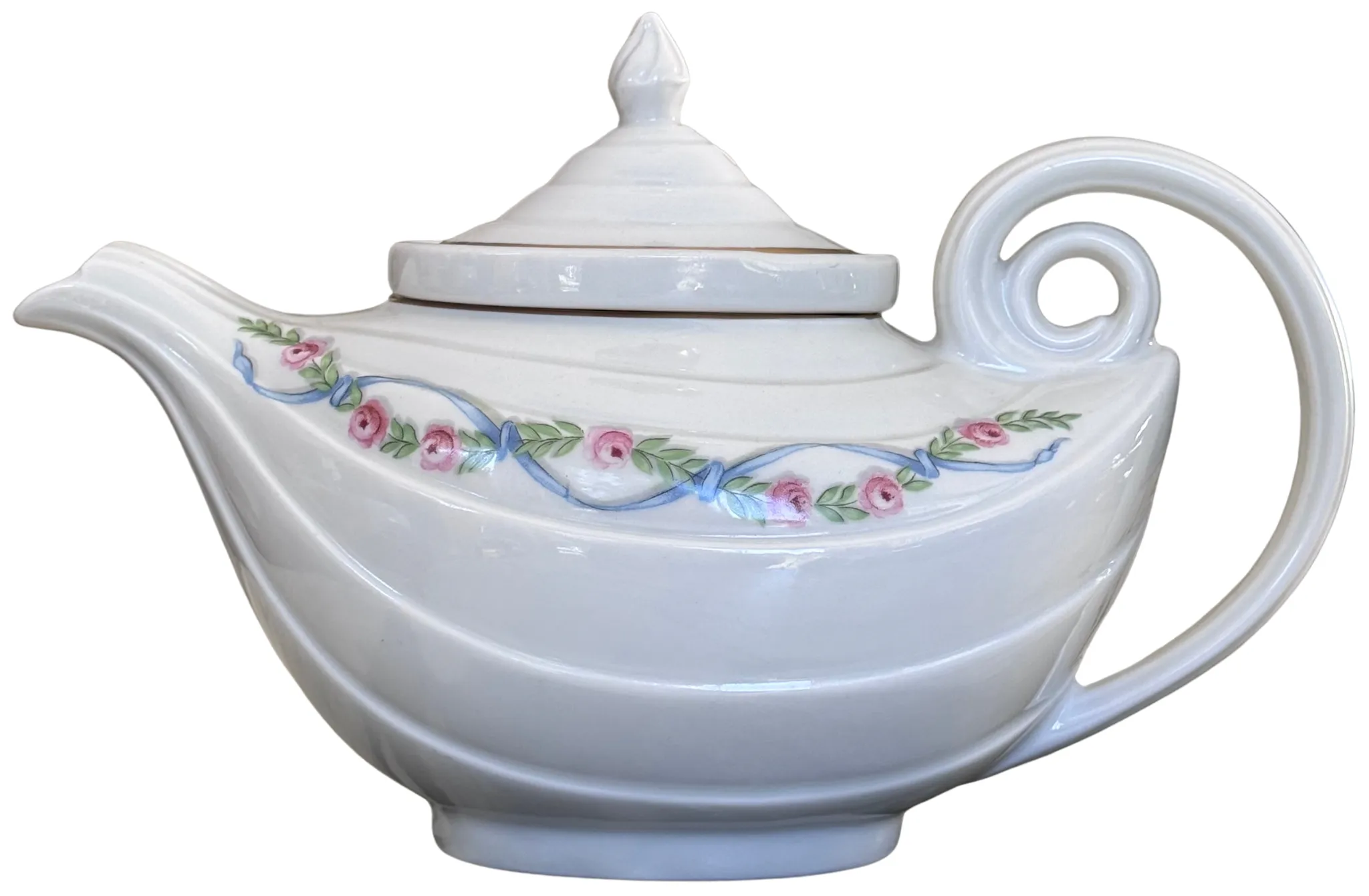 J. Palin Thorley Wildfire Pattern Aladdin Fine Porcelain Tea Pot