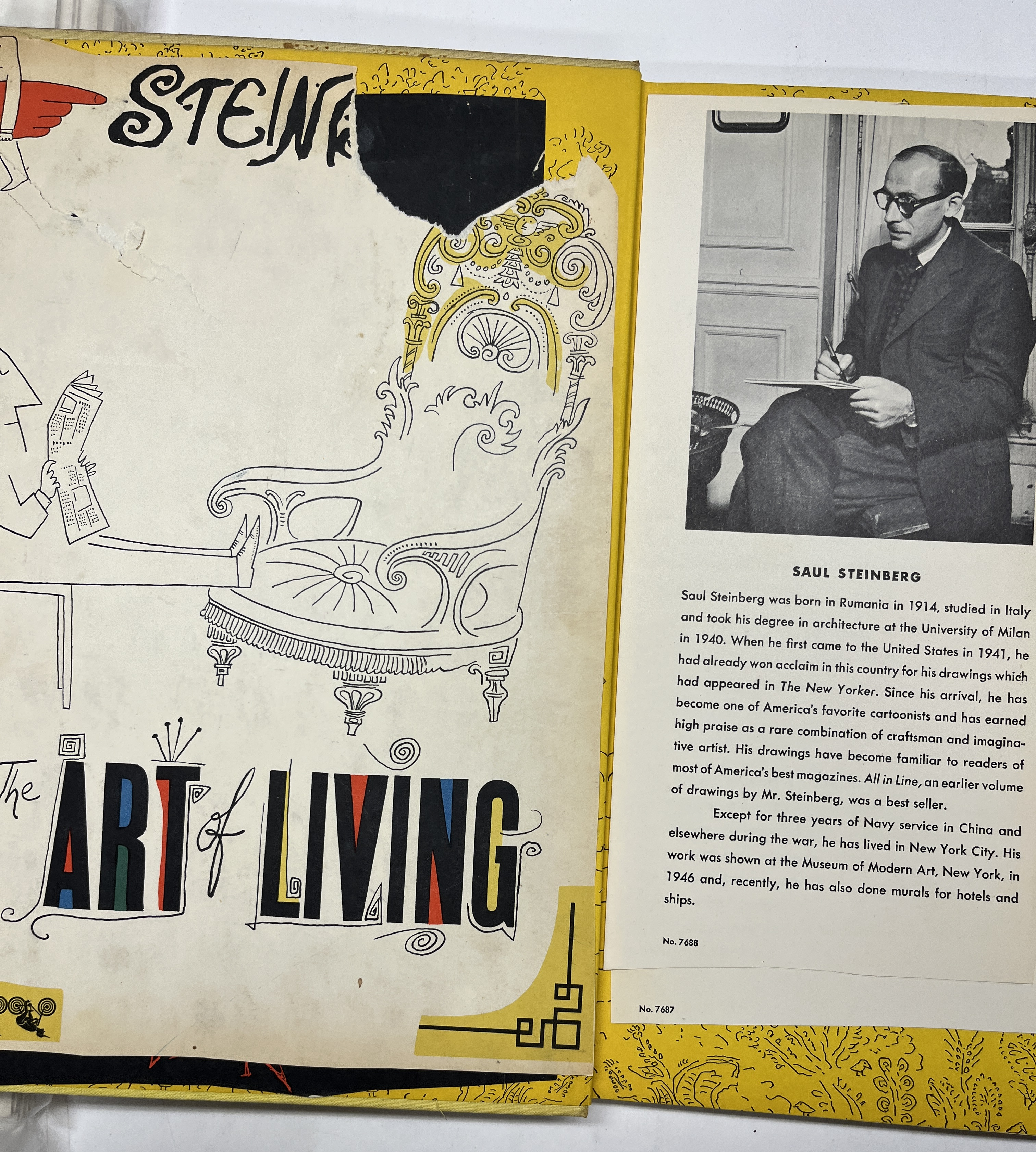 1949 Saul Steinberg the Art of Living Book | Chairish