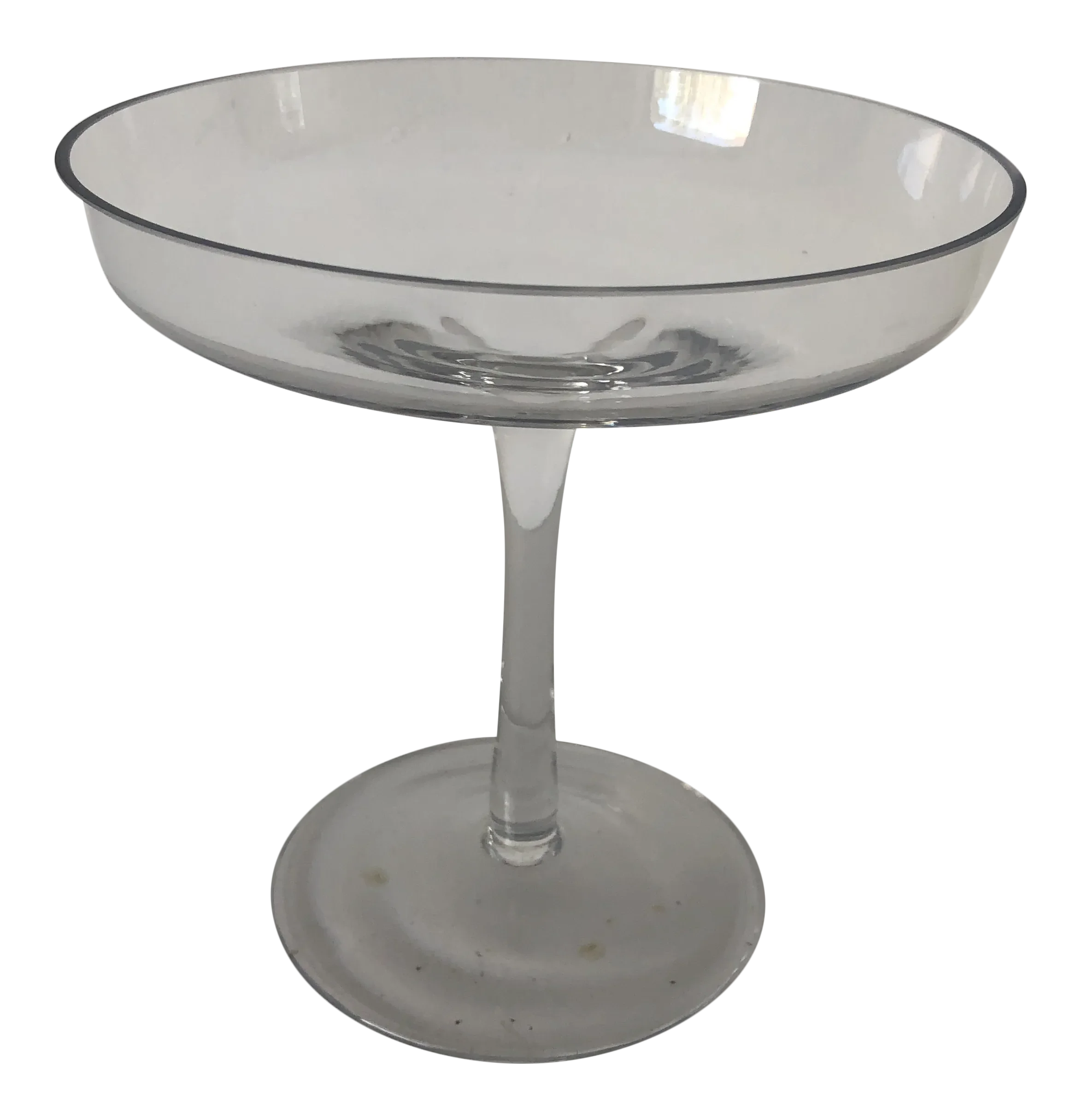 Vintage Glass Compote 6x6 Clear Modern Chairish