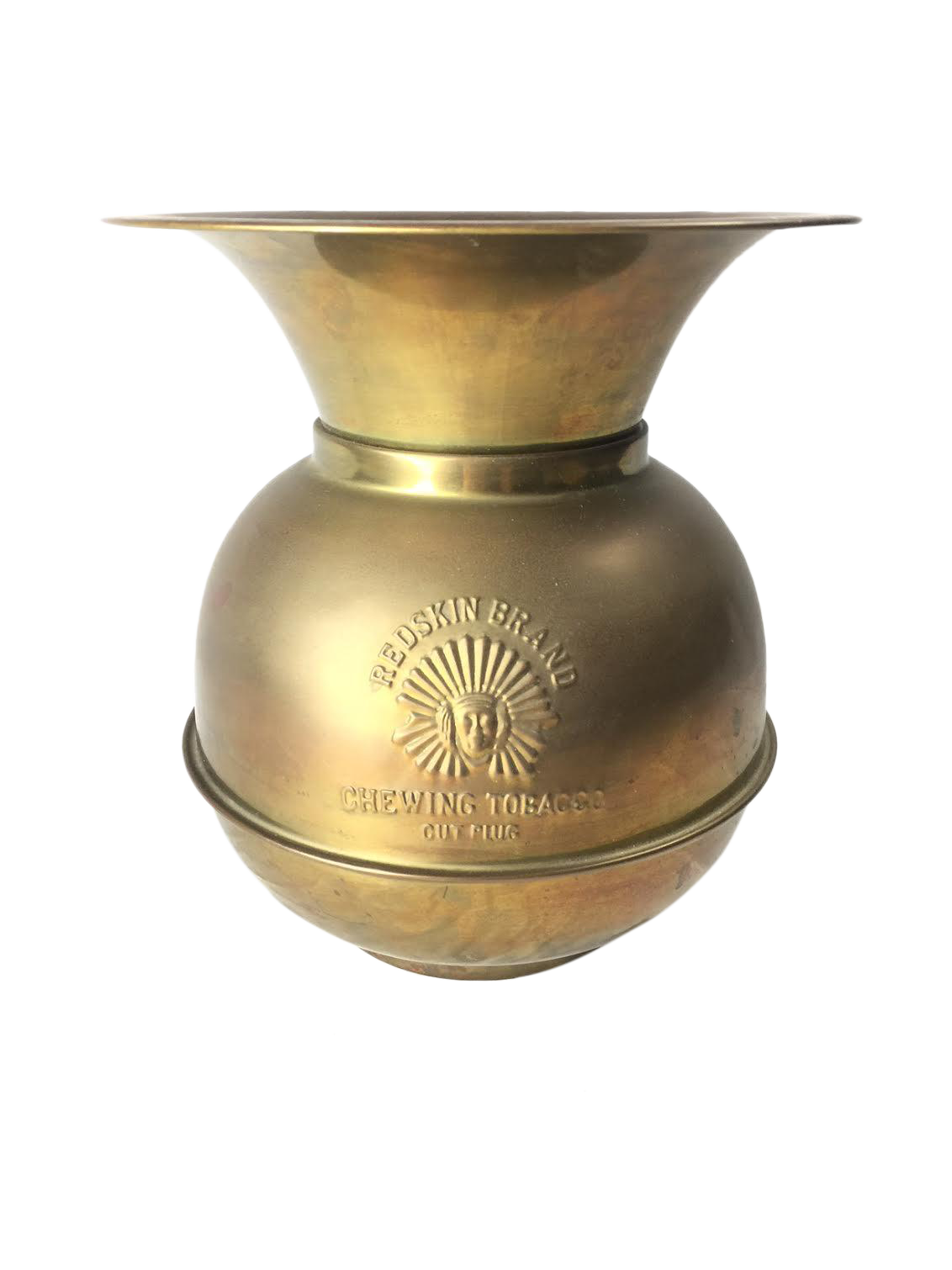 Antique Style Brass Spittoon “Redskin Brand Chewing Tobacco Company