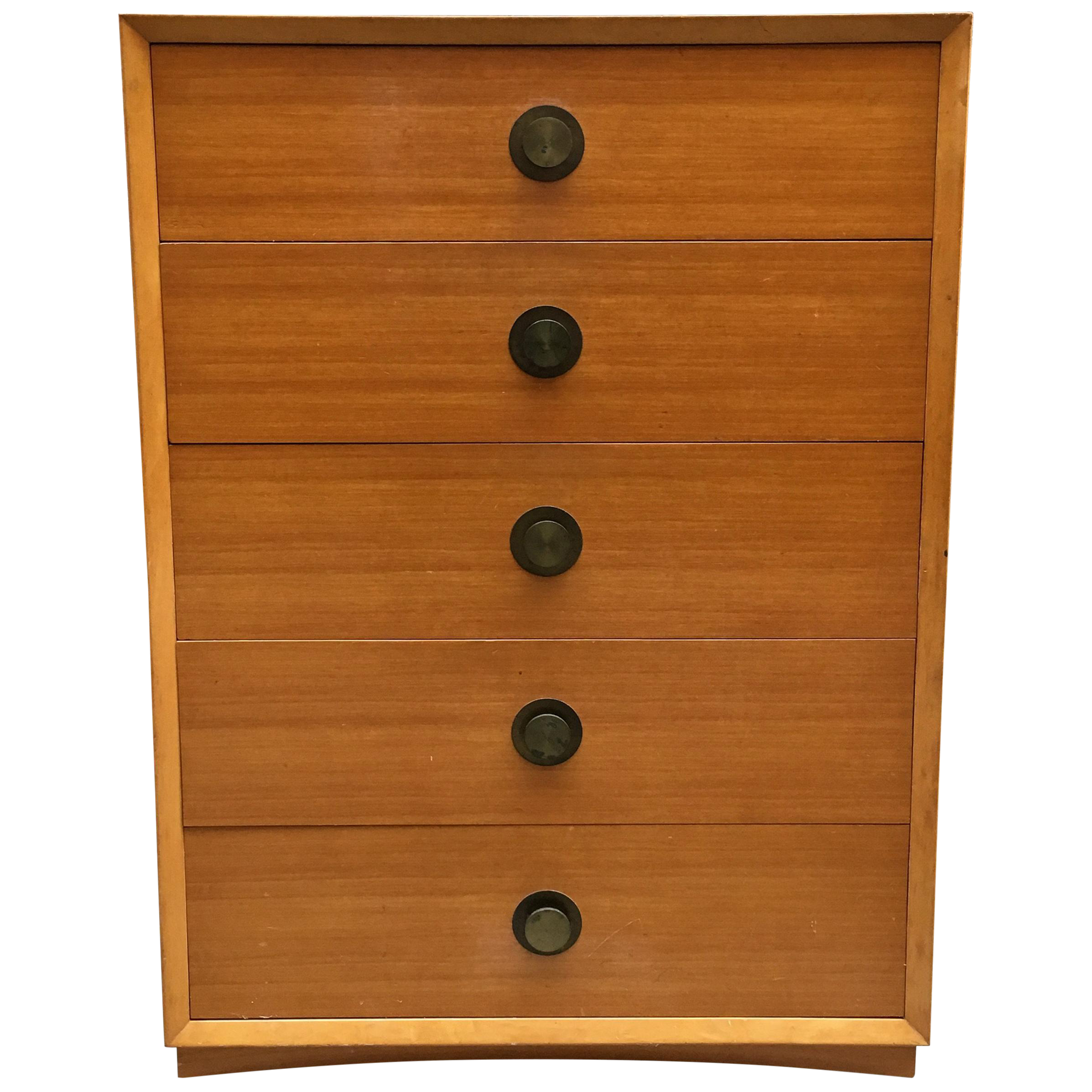 American Moderne Tall Blonde Dresser Chairish