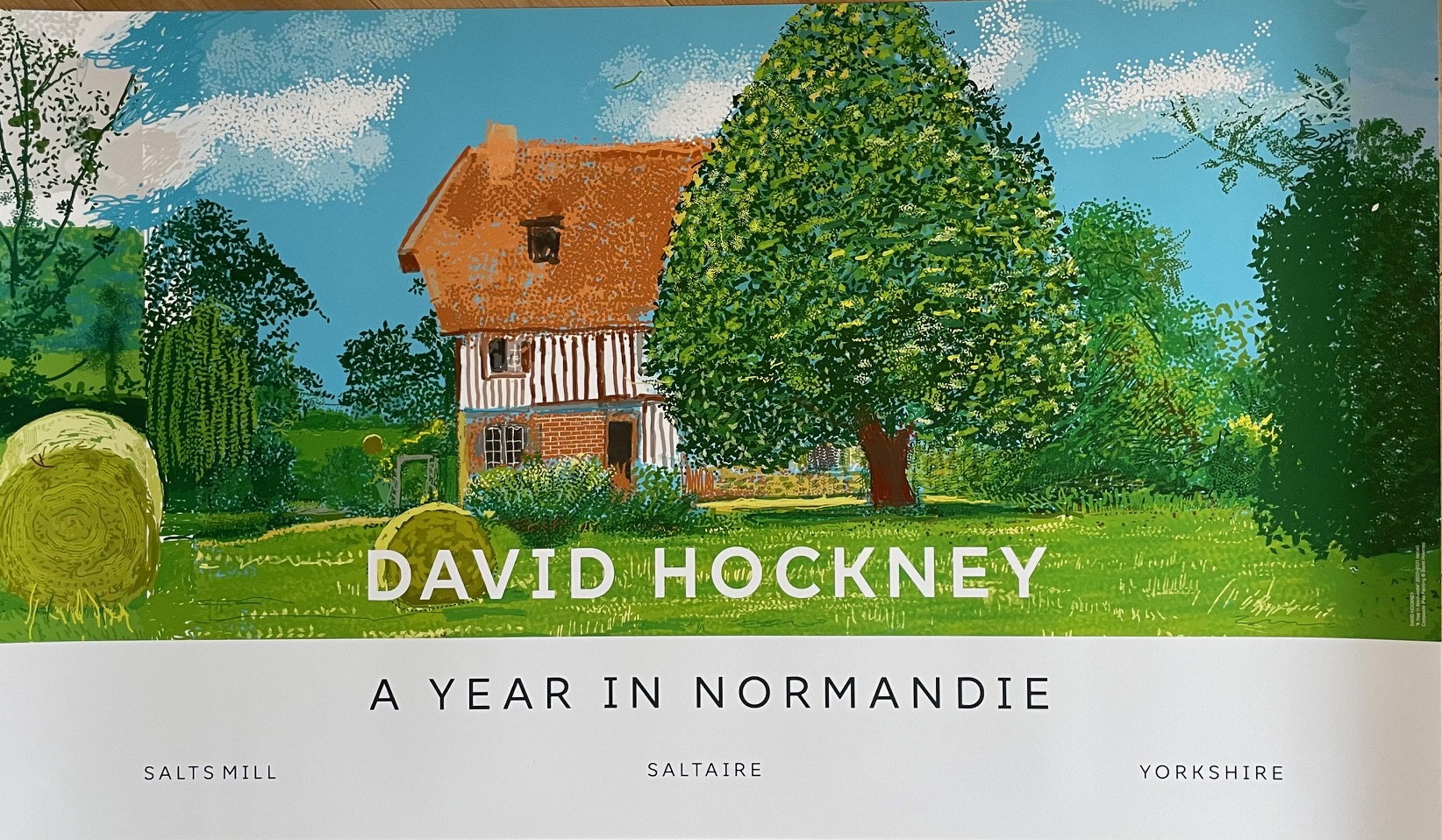 David Hockney, a Year in Normandie (House and Tree), 2020-2021 (Detail) Composite IPad Painting, Copyright David Hockney, Printed in Uk