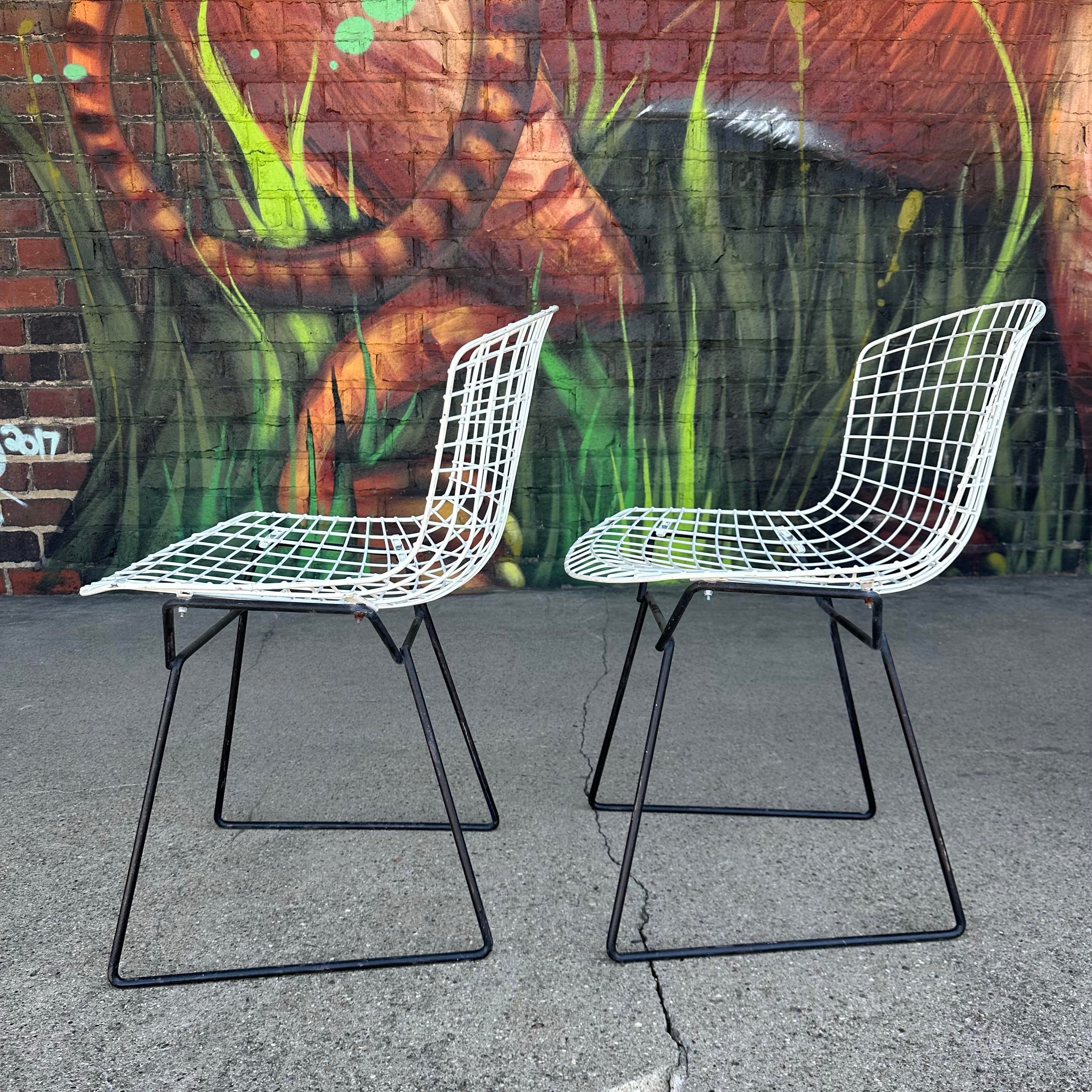 Set of 6 Harry Bertoia Wire Side Chairs for Knoll | Chairish