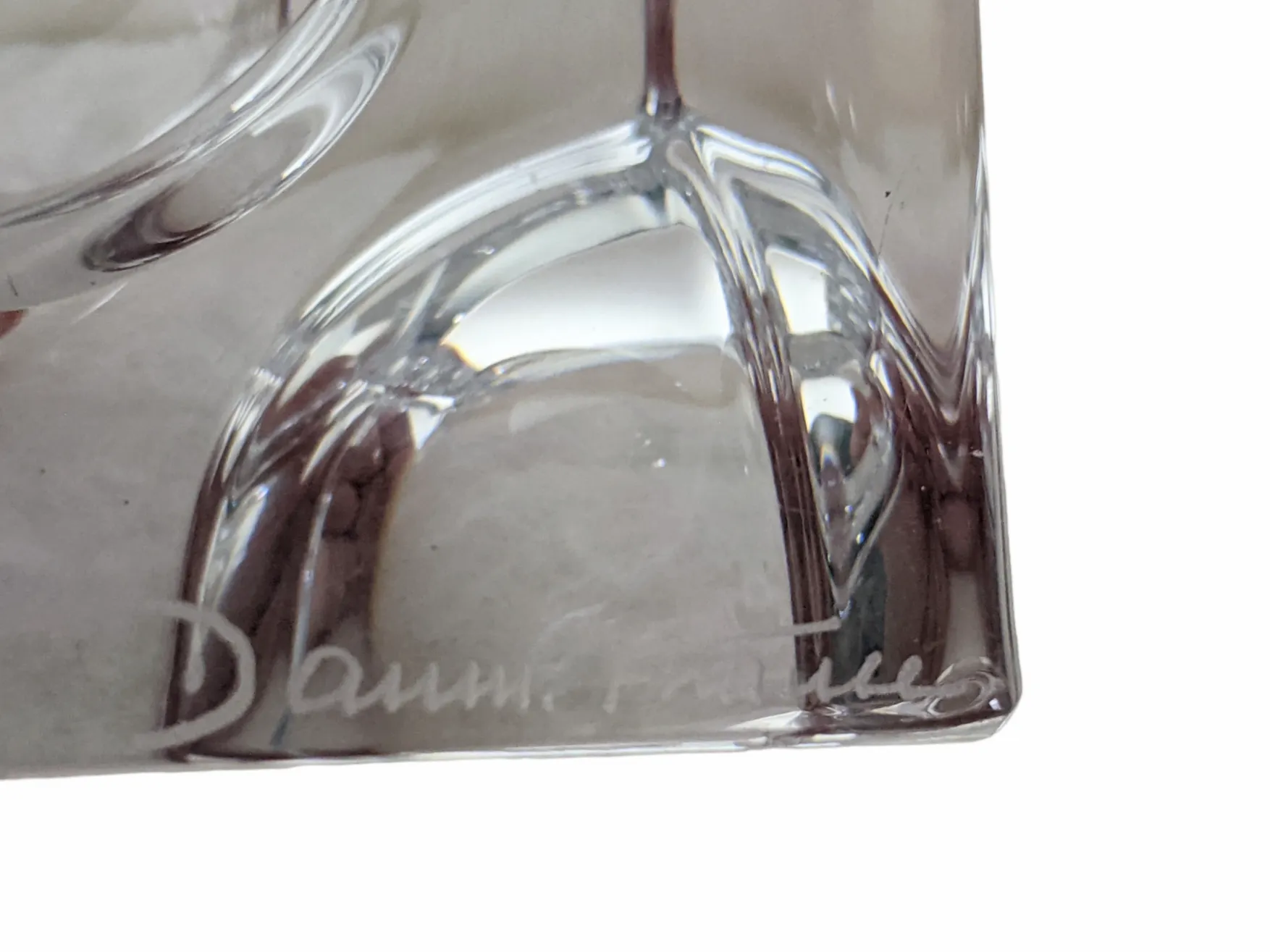 Vintage Modernist Daum France Crystal Decorative Object