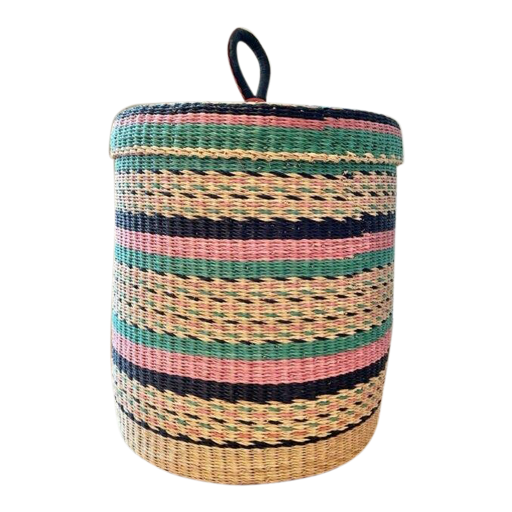 Large Kasi Laundry Basket Hamper Basket Home Decor Basket With a Lid