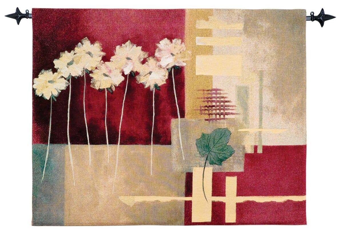 Contemporary Crimson Loom Woven Tapestry - 104 X 133 Cm (3\'5\