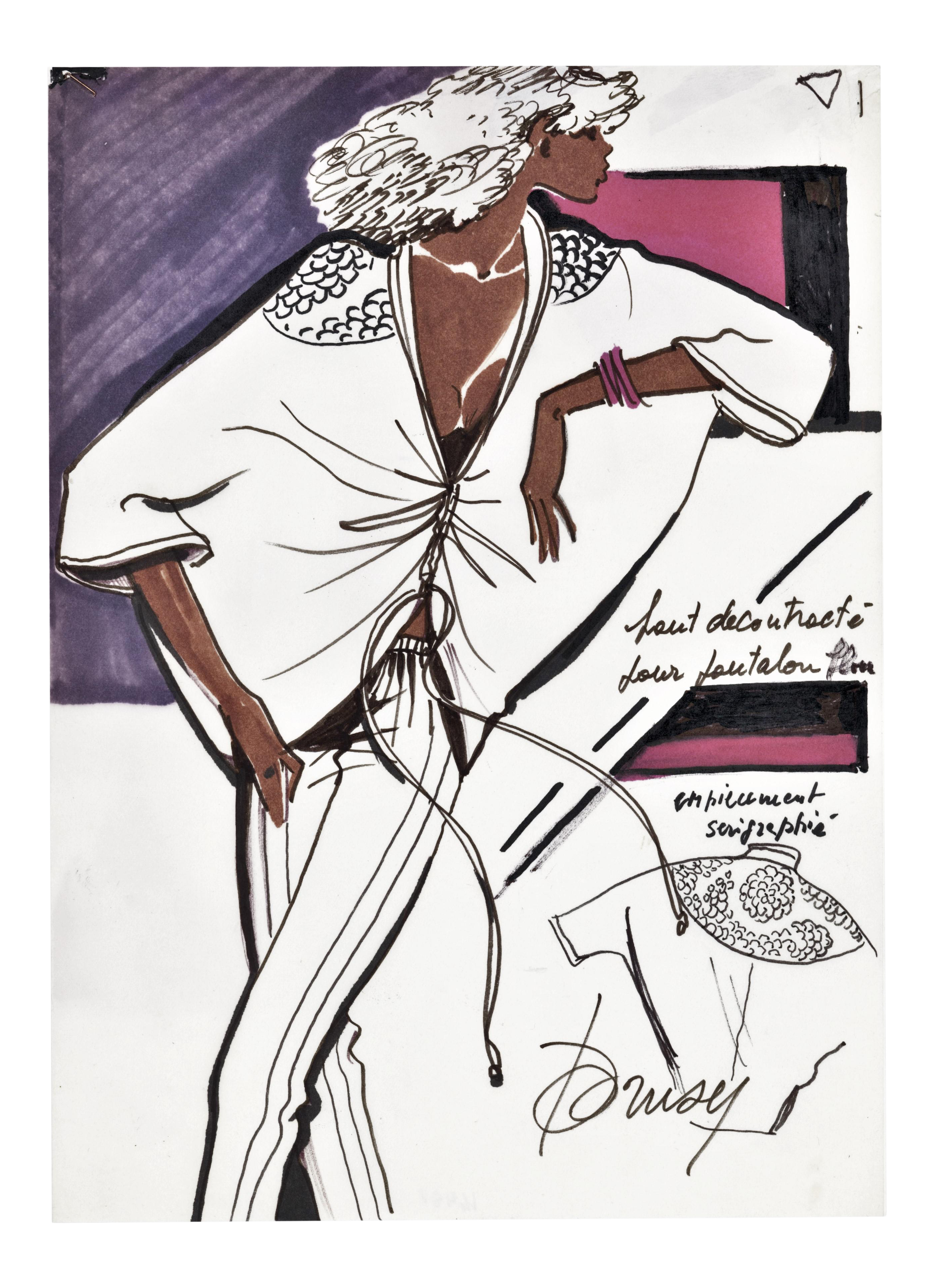 Sportswear top fashion illustration