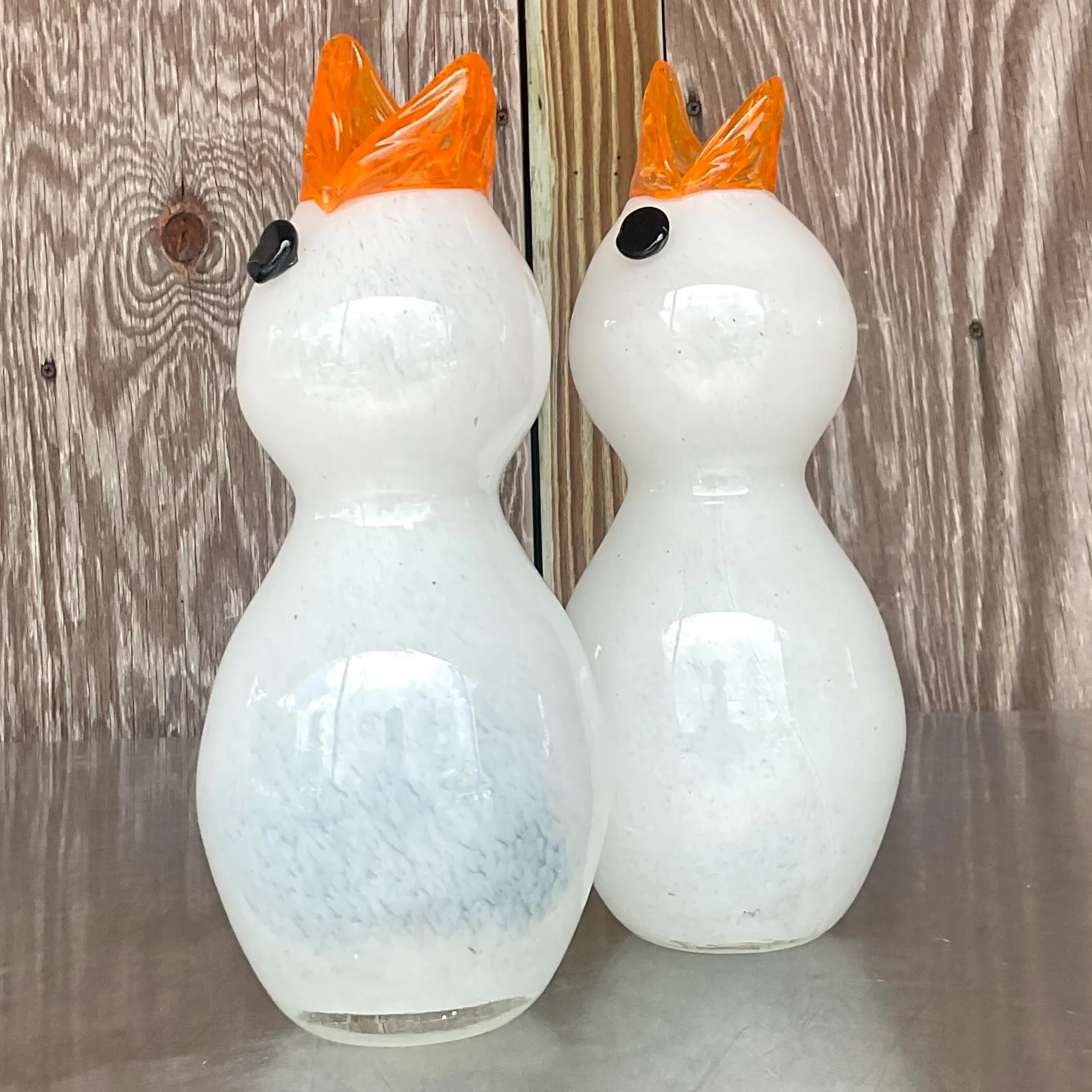 Givenchy vintage headbandVintage Boho Art Glass Bird Vases - a Pair