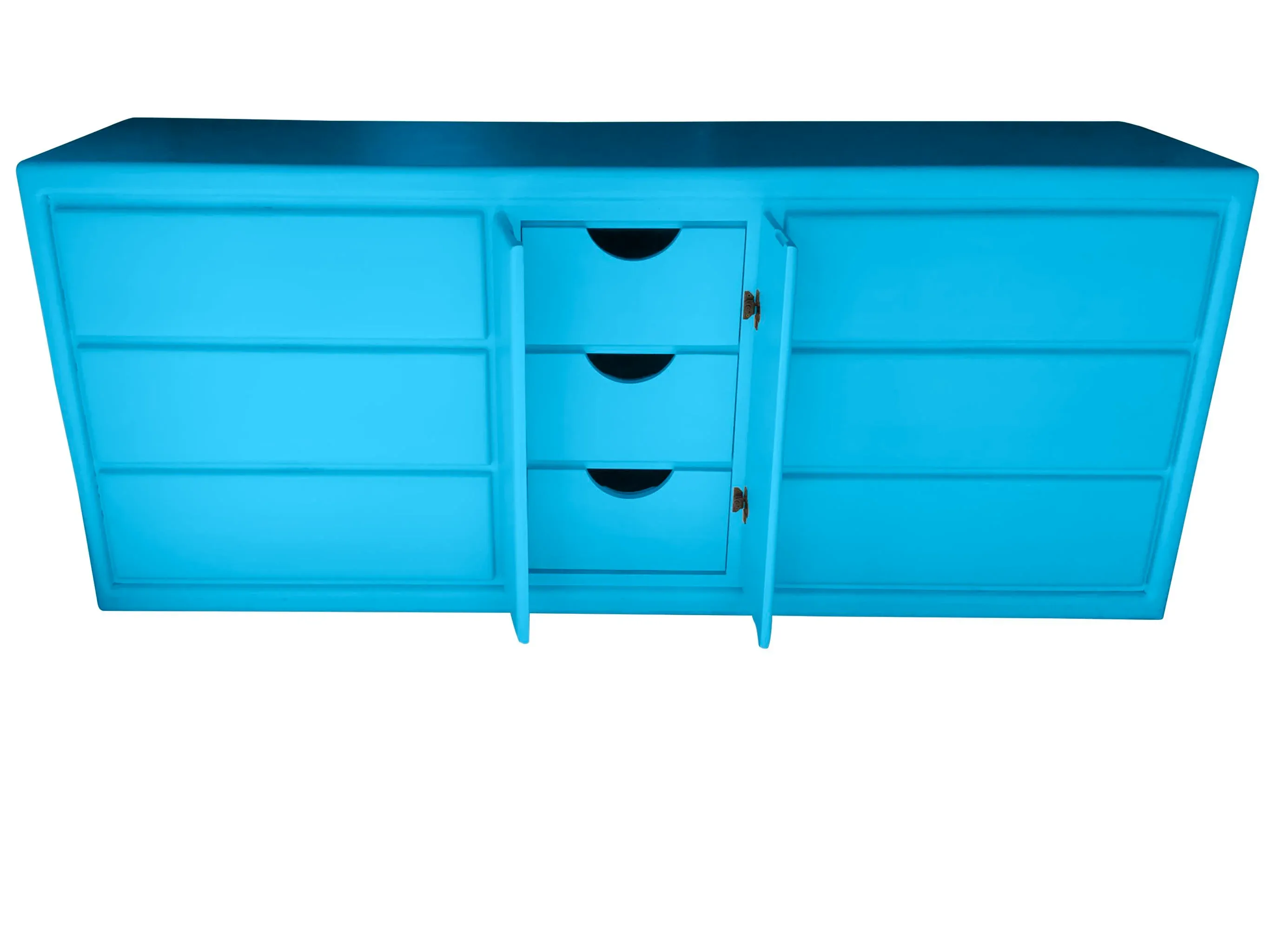 Modern Dresser With Custom Finish Sky Blue