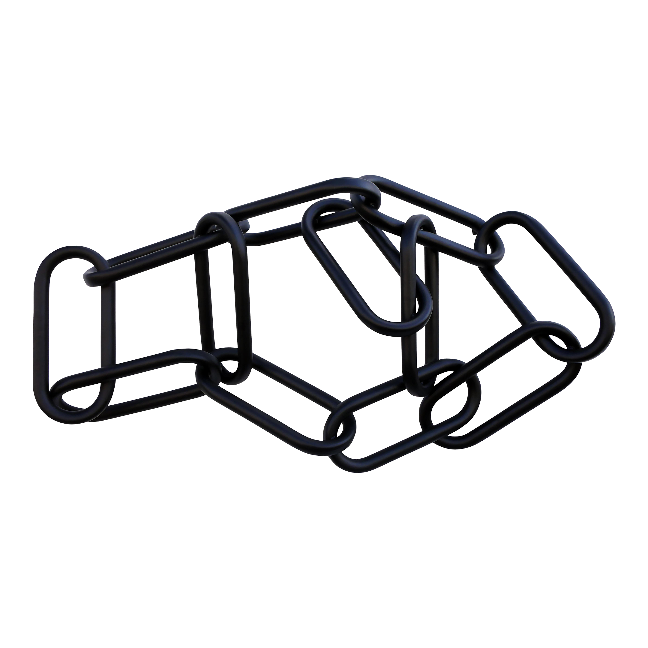 2022 Large Abstract Contemporary Black Chain Wall Sculpture by Matthew