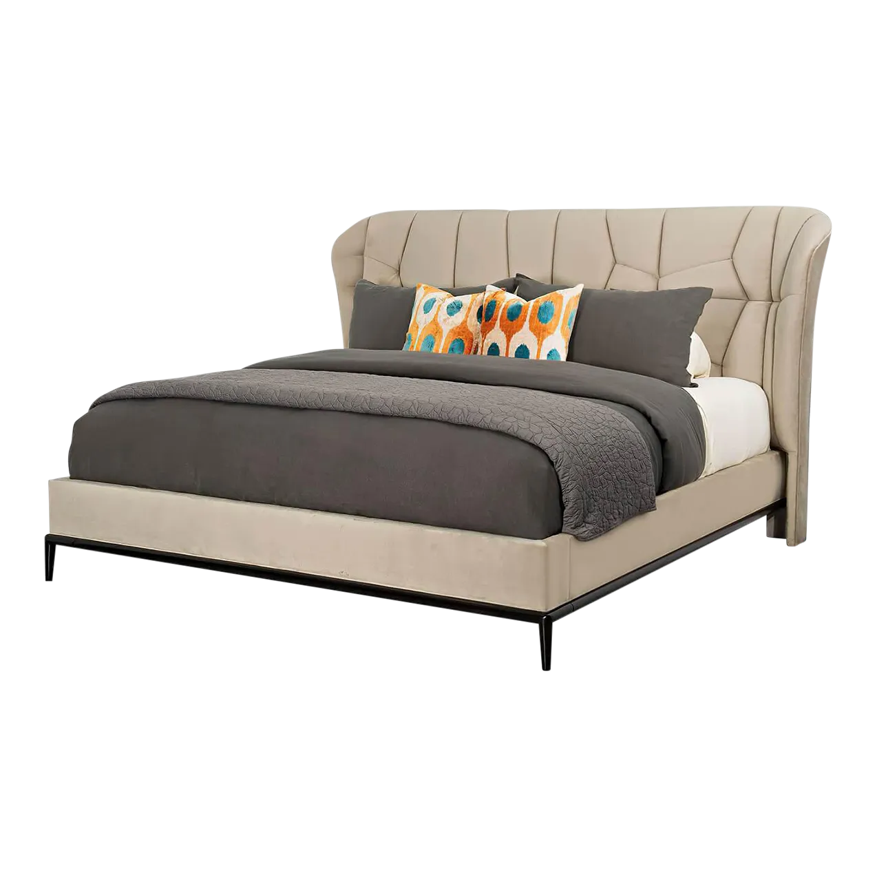 Modern Classic Upholstered King Bed Chairish