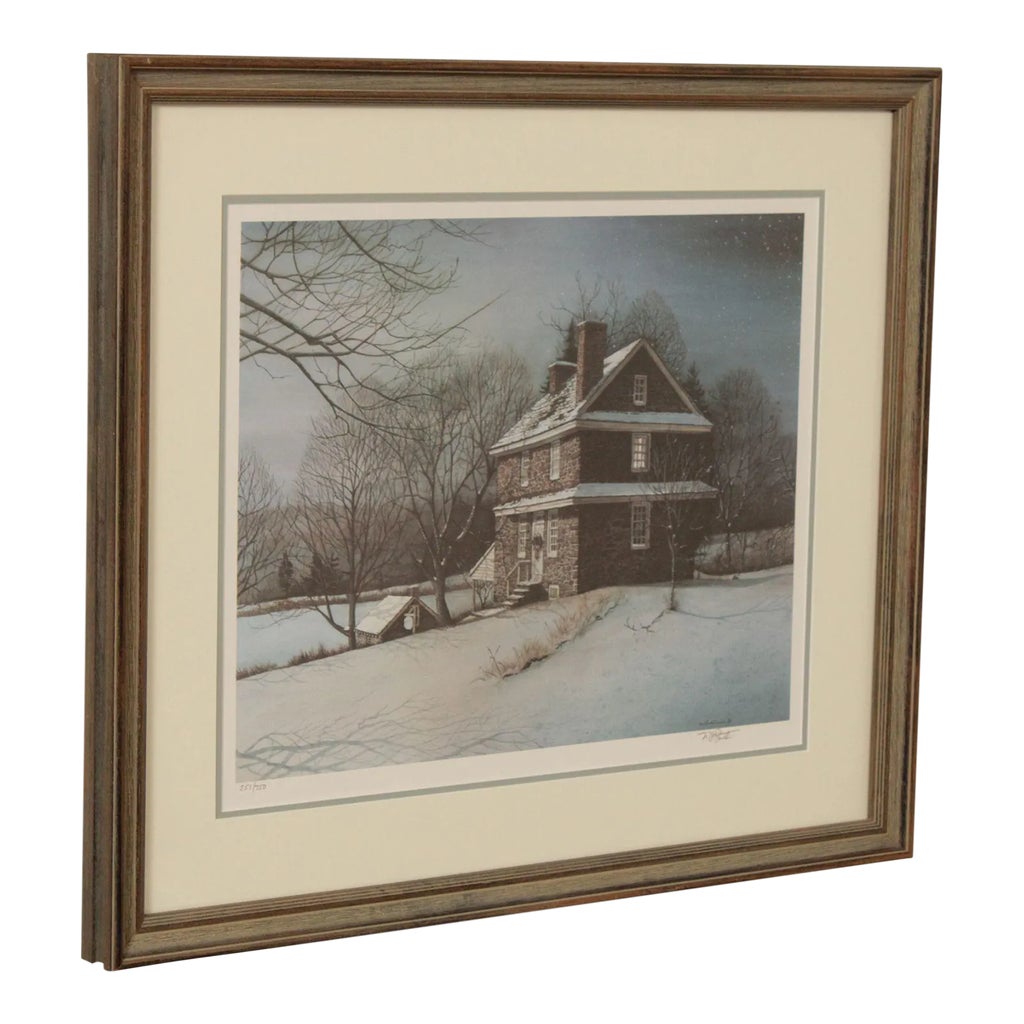 Vintage 'Starry Night' John Chad House Lithograph Print By Nicholas ...