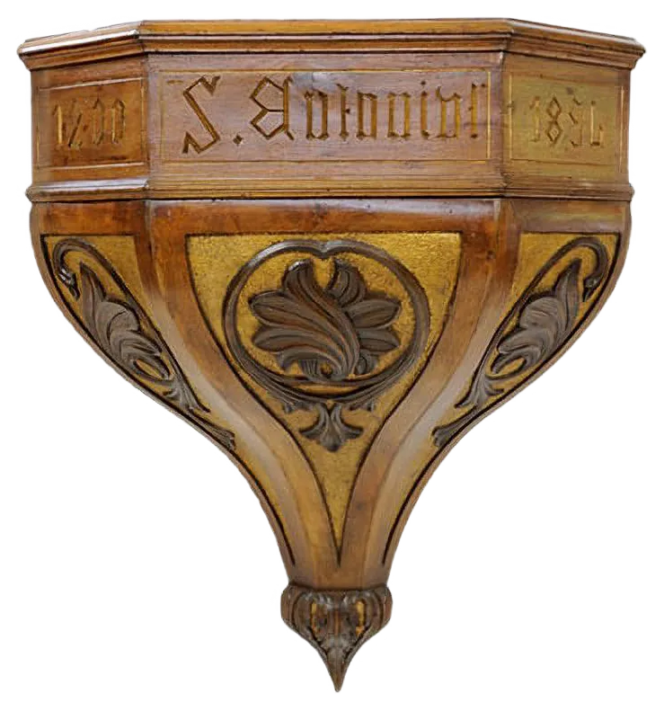 Antique Triangular Hanging Shelf