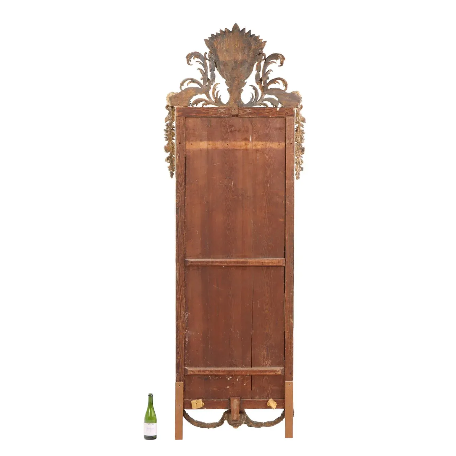 A Large Southern Italian Silvered Giltwood Mirror, Early 19th C.
