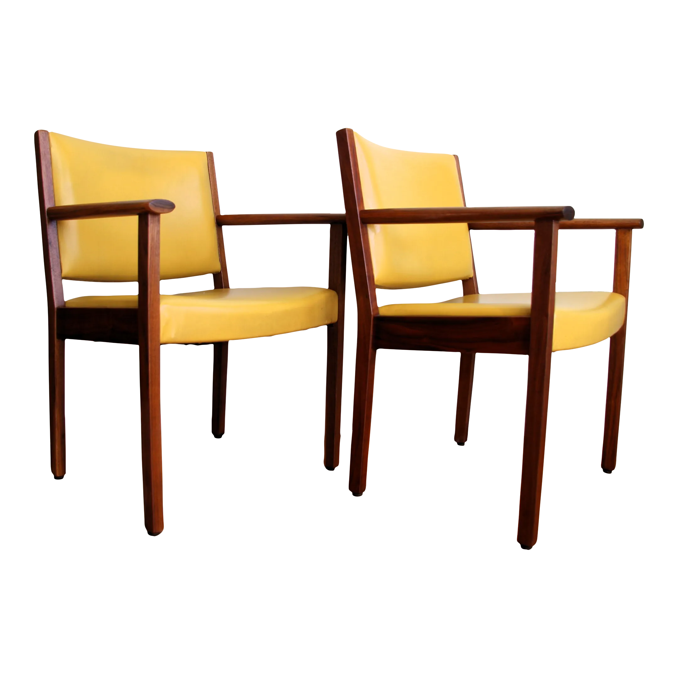 1960s Mid-Century Modern Walnut Armchairs by Johnson Chair
