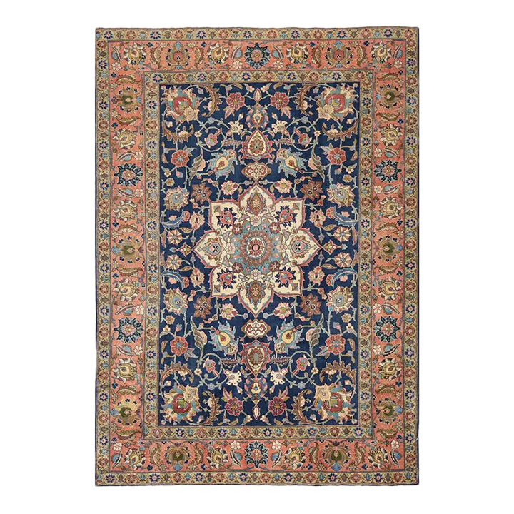 1950s Old Persian Tabriz Area Rug 7’5″ X 10’7″