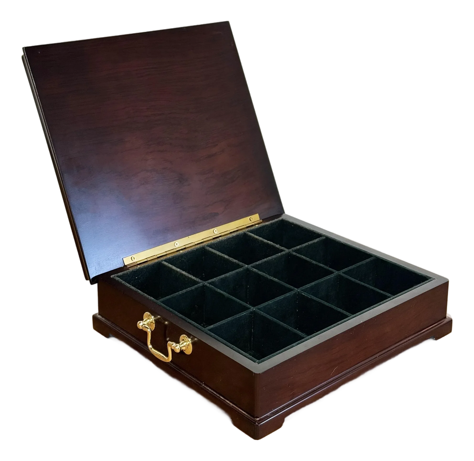ITC Luxury Wooden Black Tea Chest 6 Compartment Cream