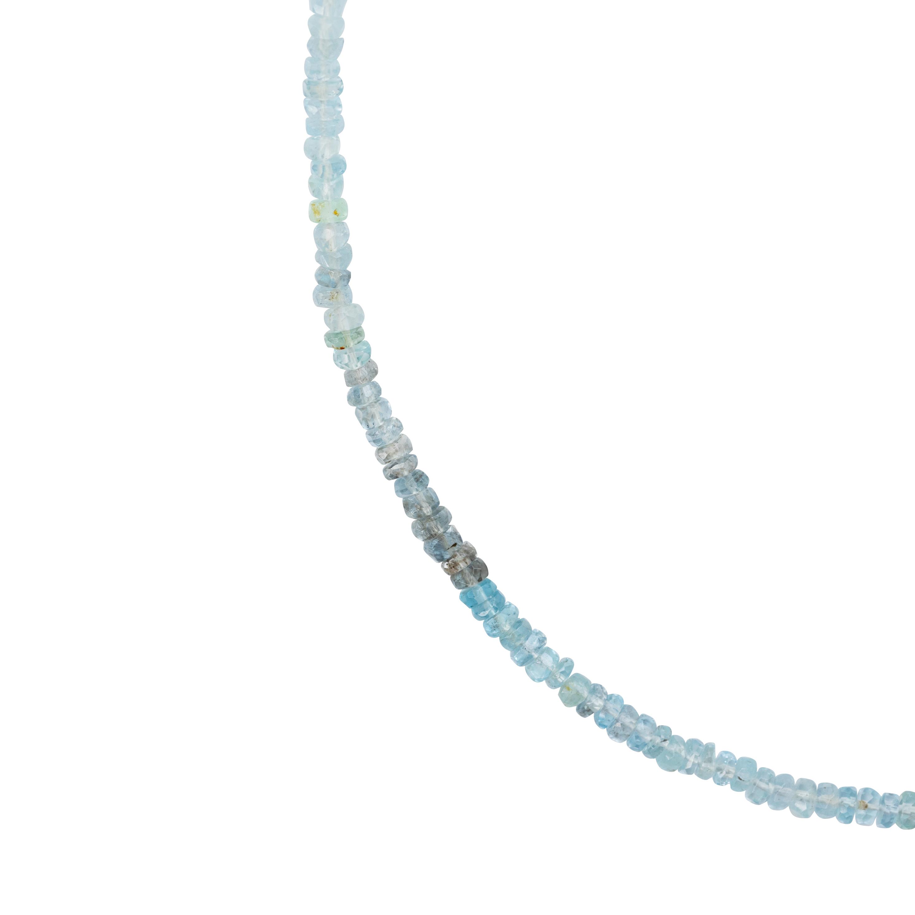 Moss Aquamarine Necklace 18k Gold