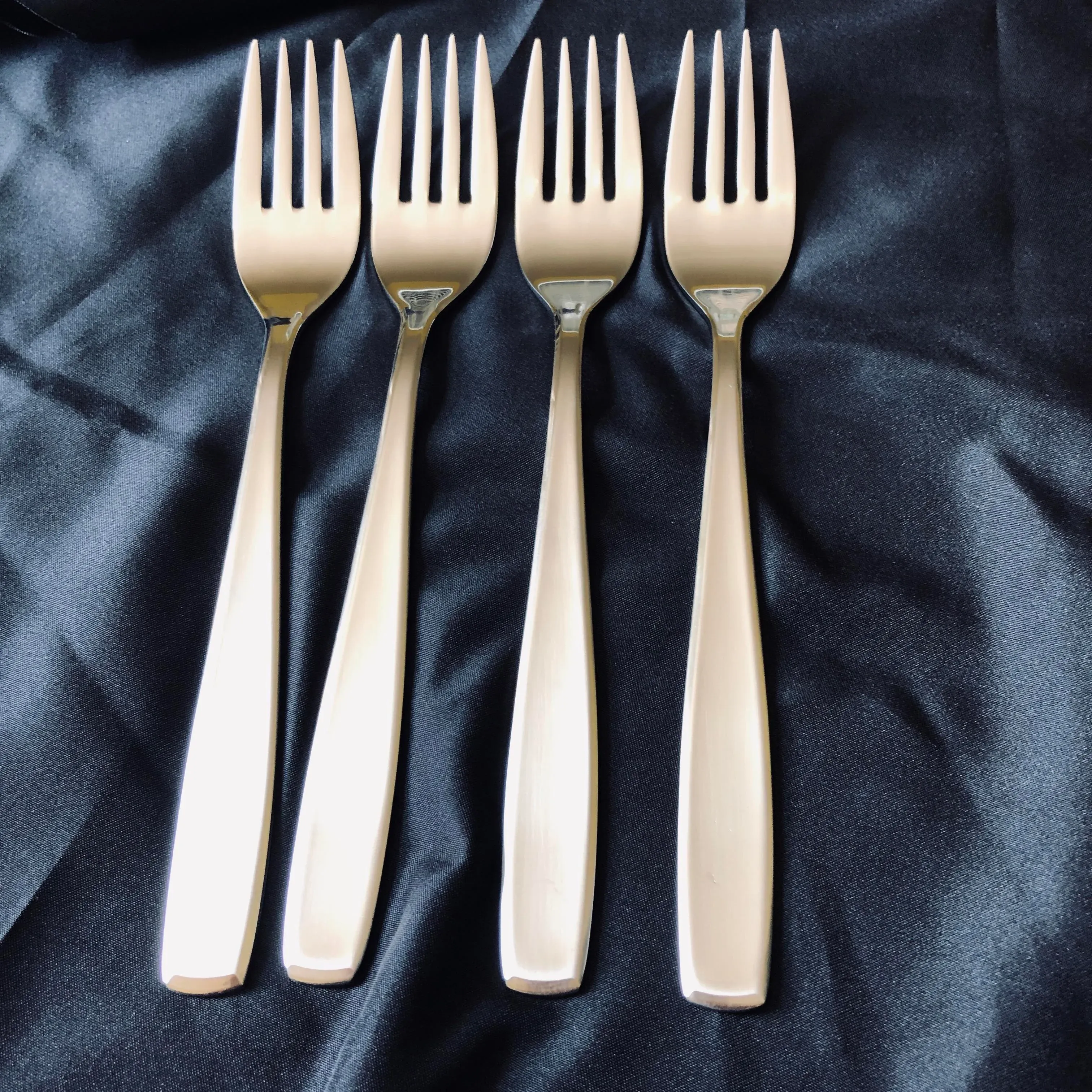 80\'s French Reppel Inox 18/8 Stainless Steel Dinner Forks- Set of 4