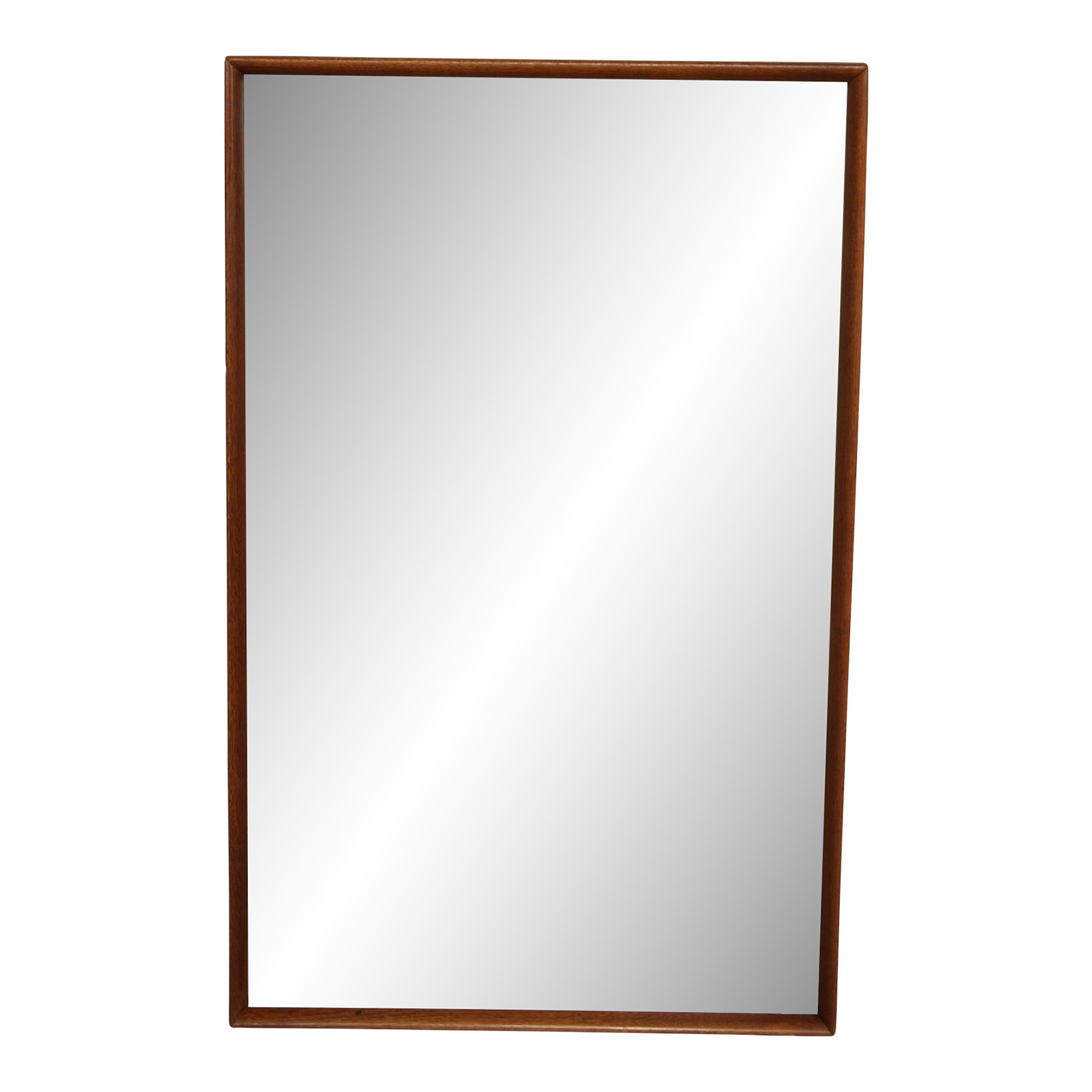 Vintage Walnut Rectangular Wall Mirror Chairish